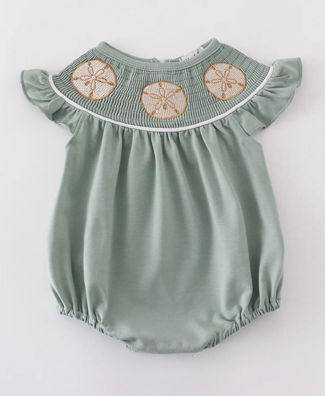 Sage Sand Dollar Embroidered Bubble
