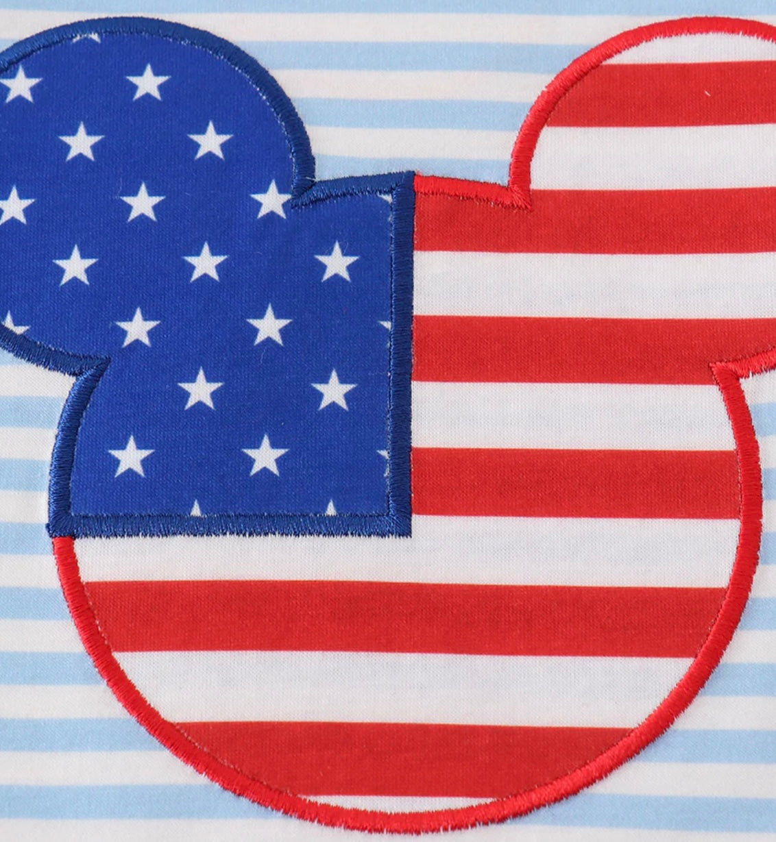 Blue Character Appliqué Top