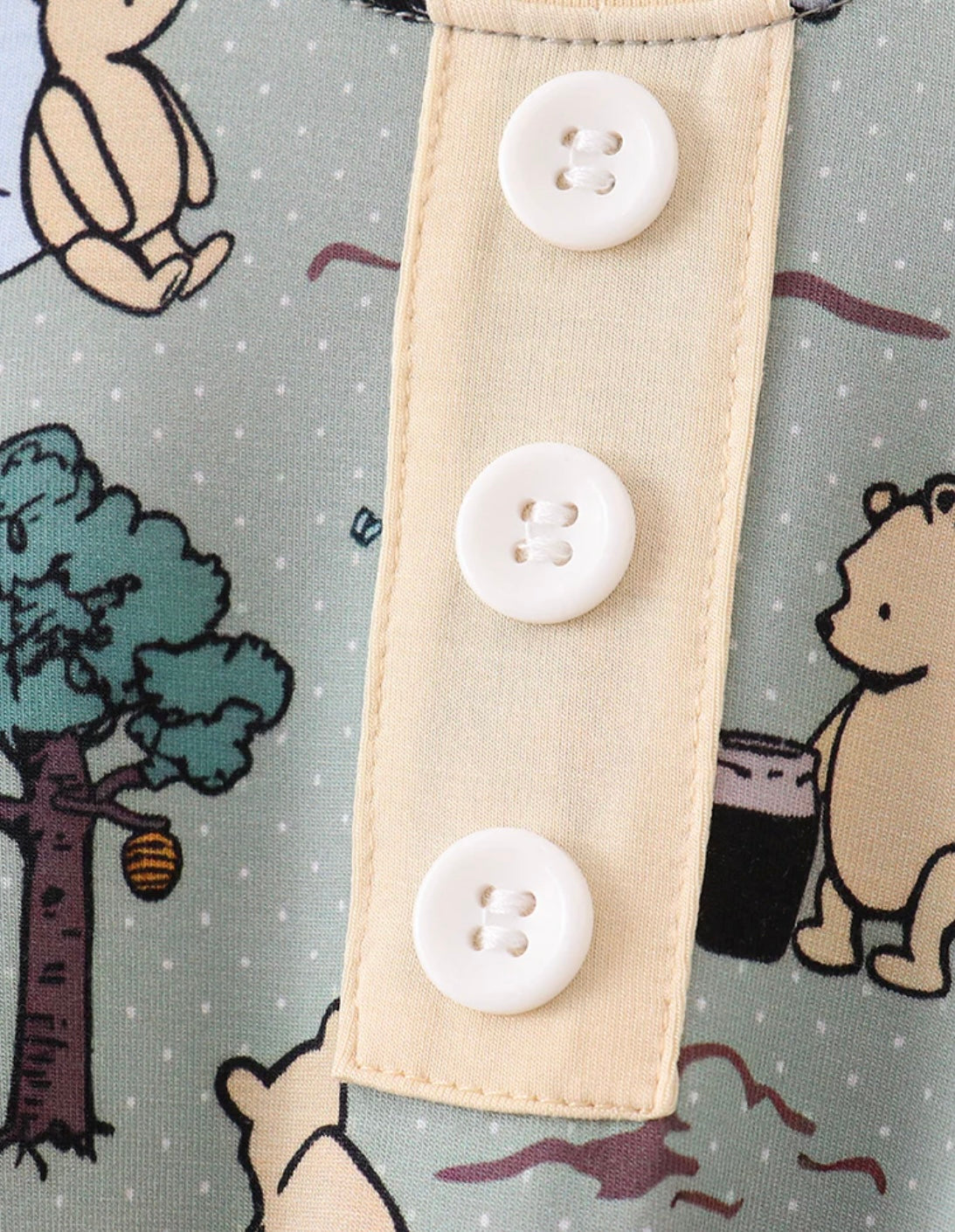 Green Character Bamboo 2pc. Gown