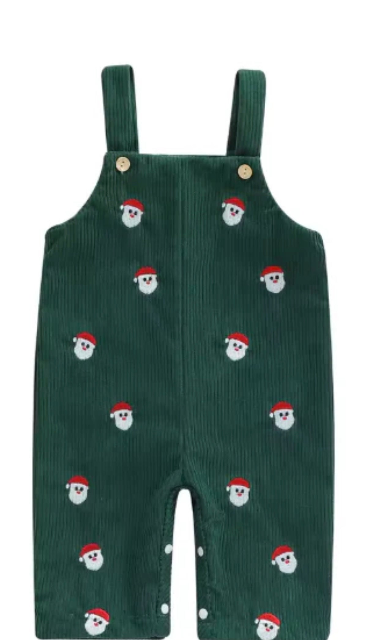Green Corduroy Christmas Overalls