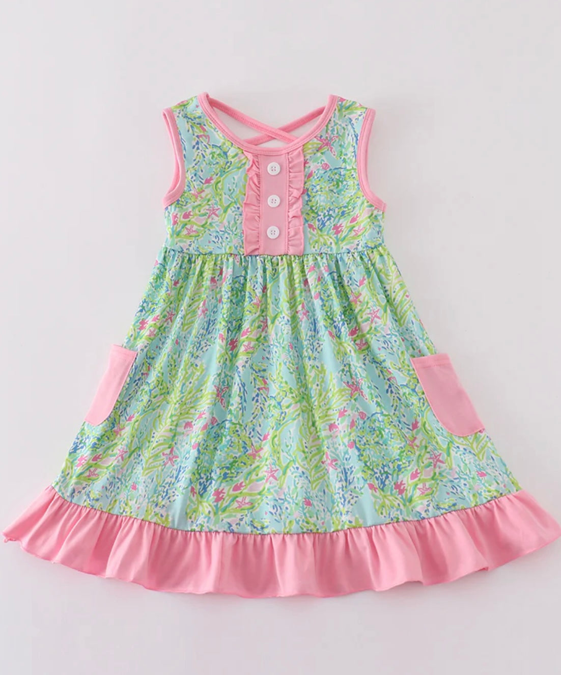 Meadow Breeze Ruffle Dress