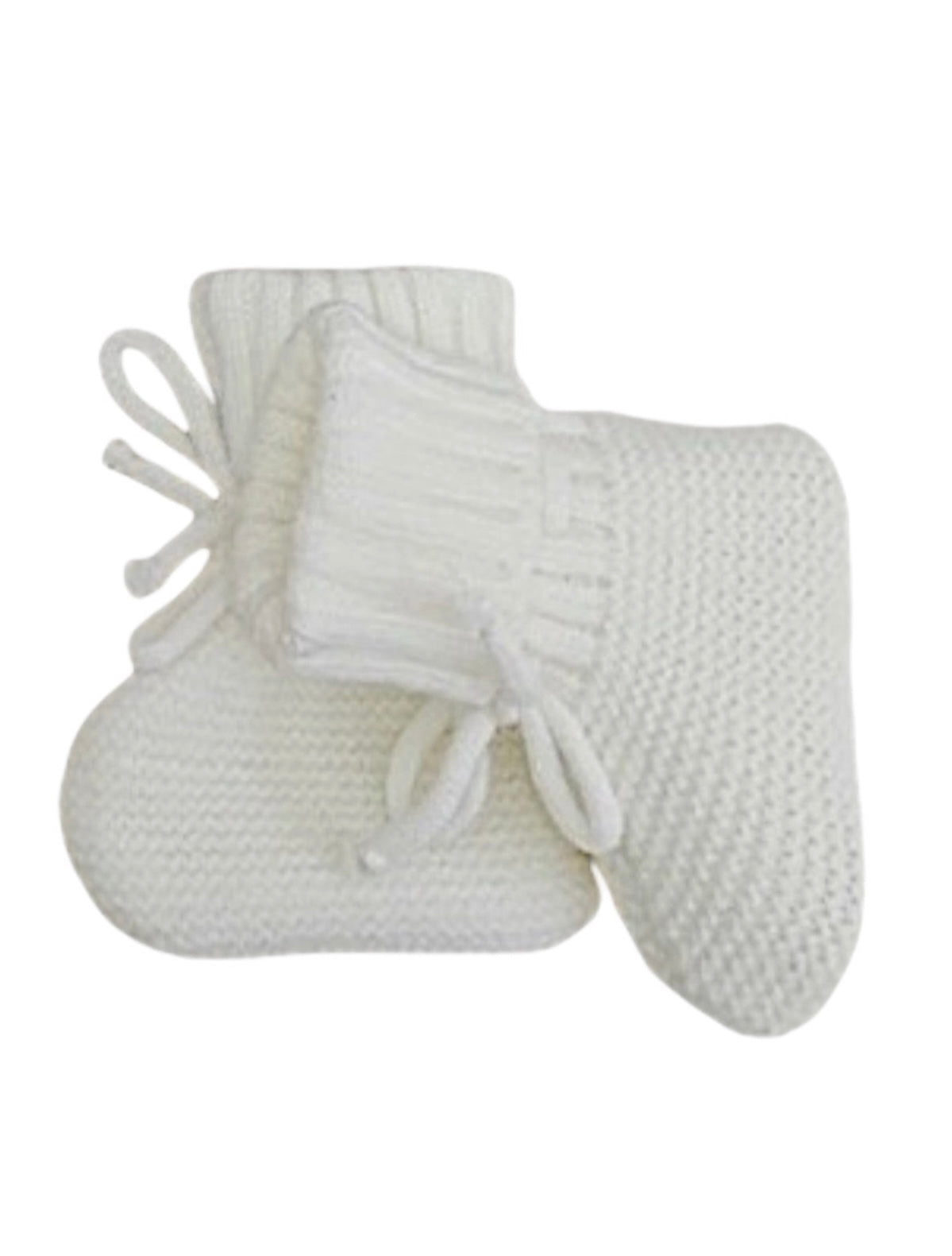 White Knit Booties