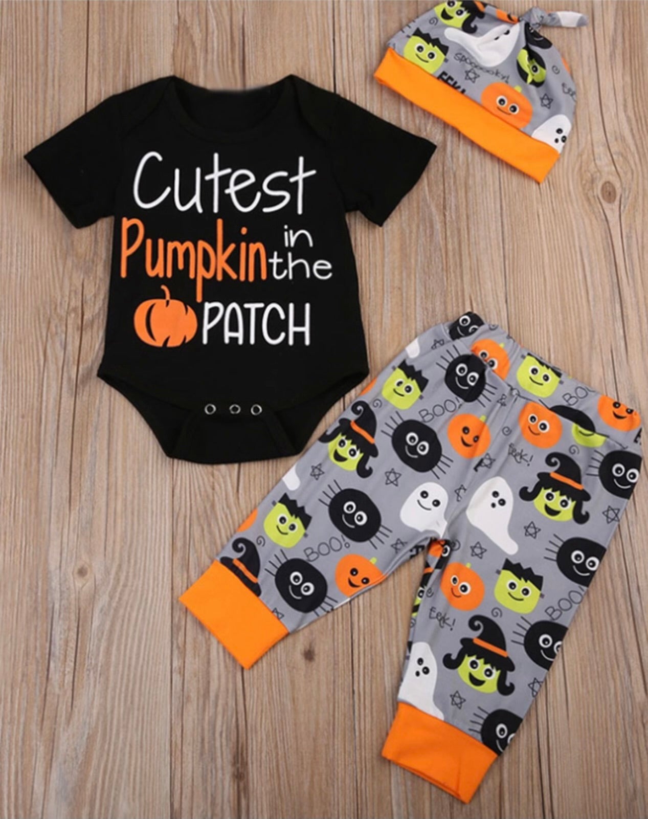 Cutest Pumpkin Halloween 3pc. Outfit