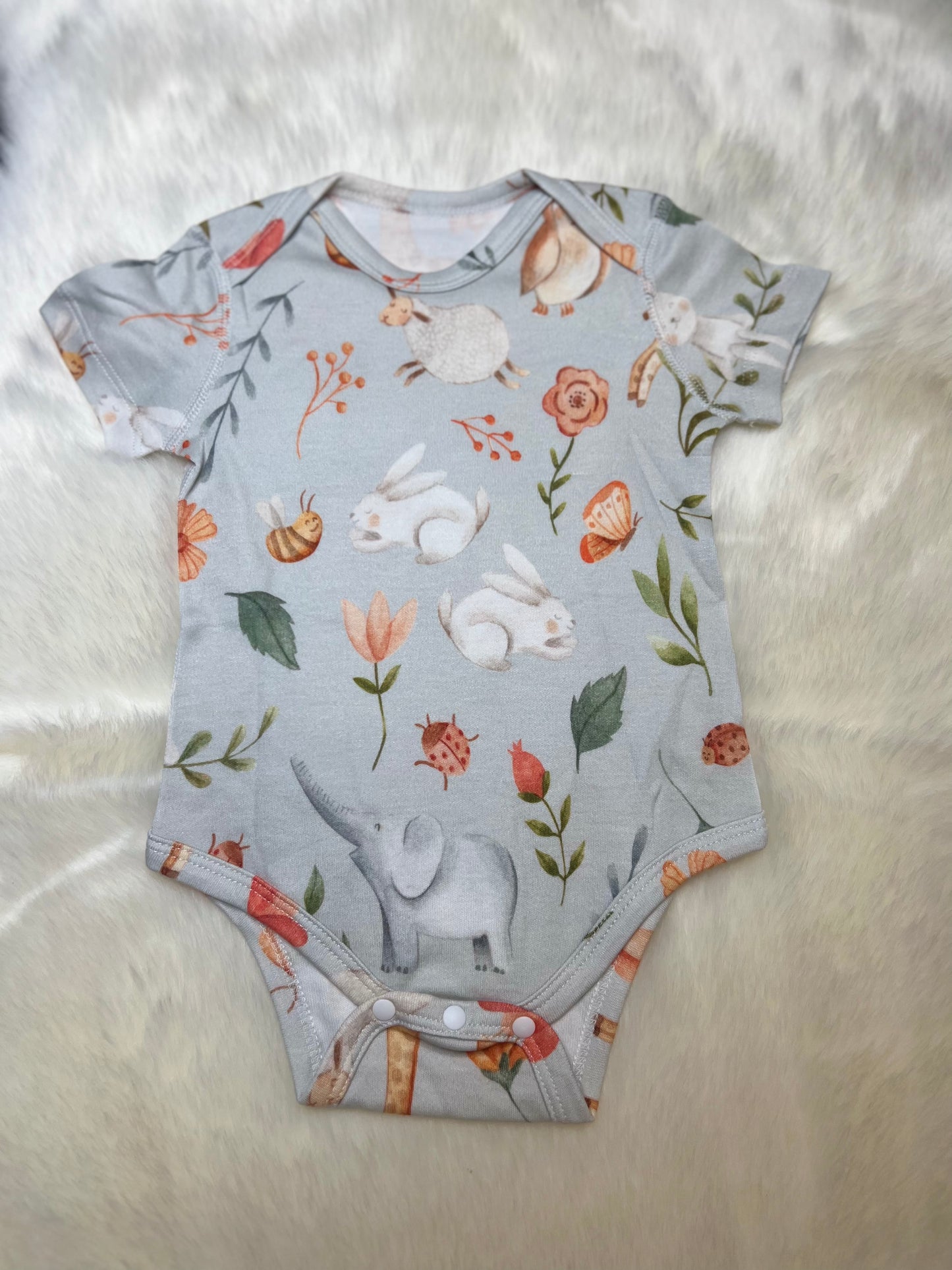 Wild Animal Bamboo Onesie