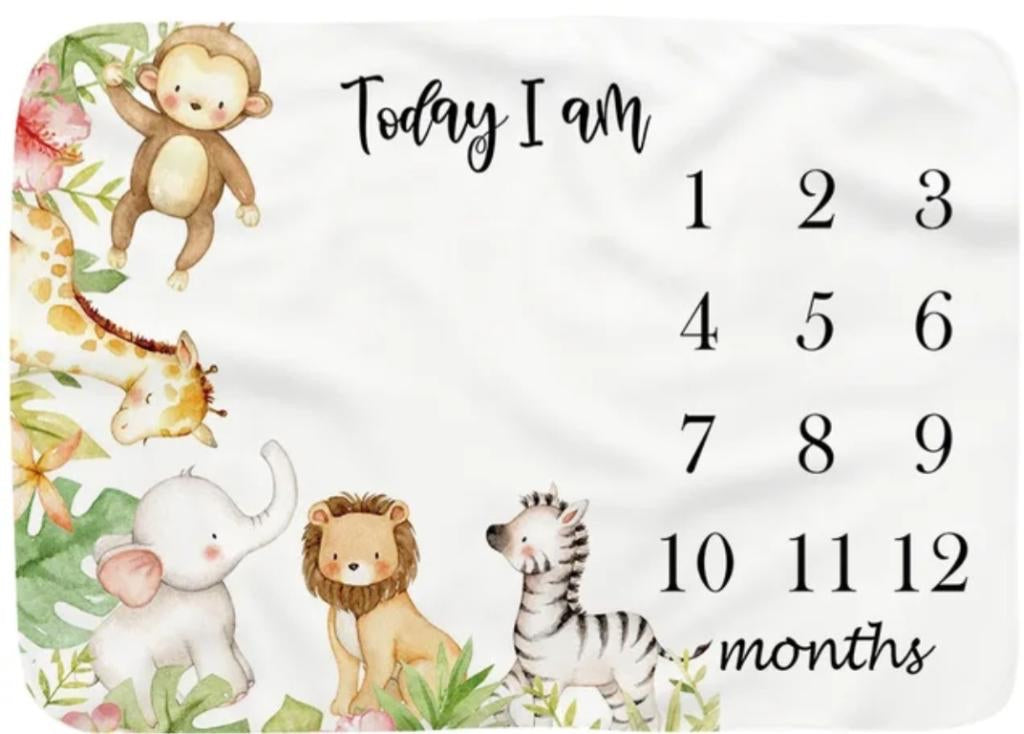 Safari Milestone Blanket