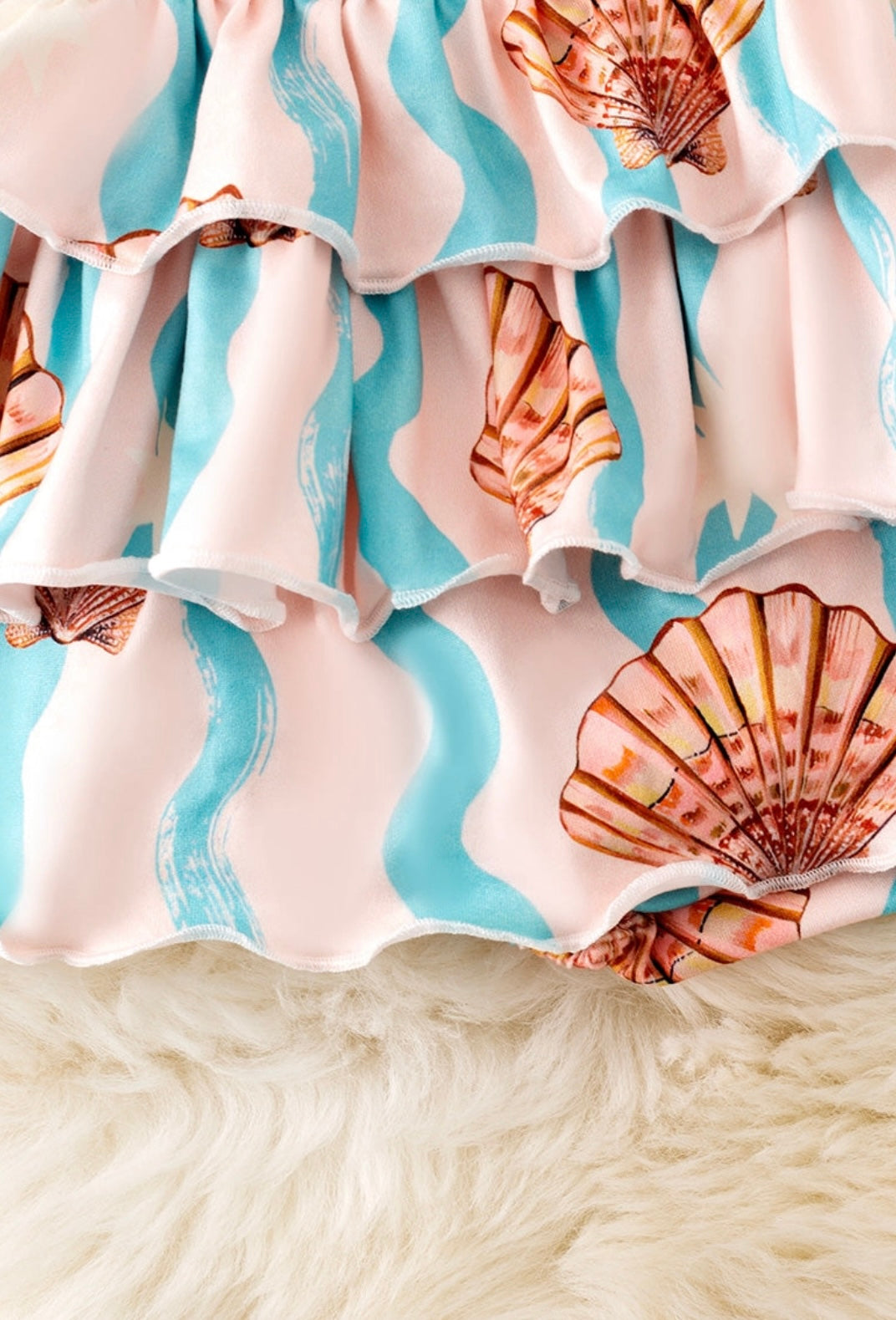 Seashell Baby Onesie with Ruffles