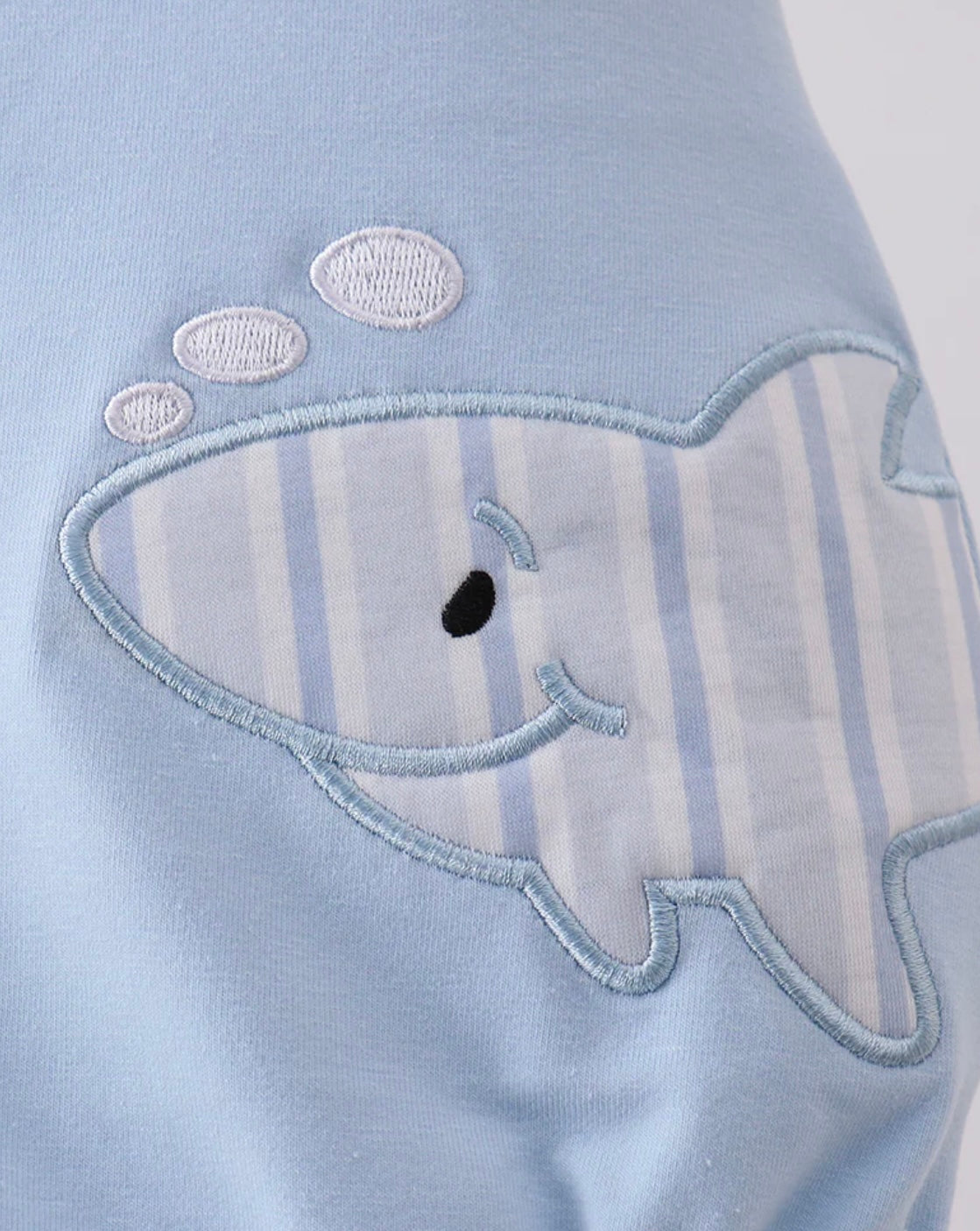 Blue Shark Applique Bubble