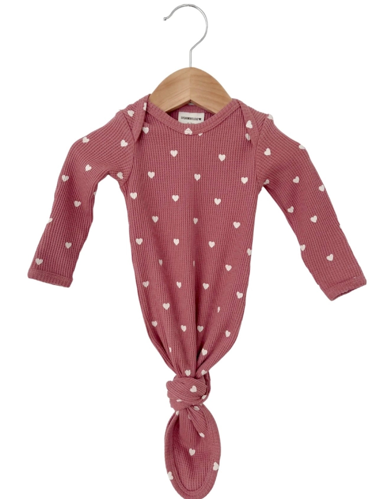 Mauve Heart Organic Waffle Knot Gown