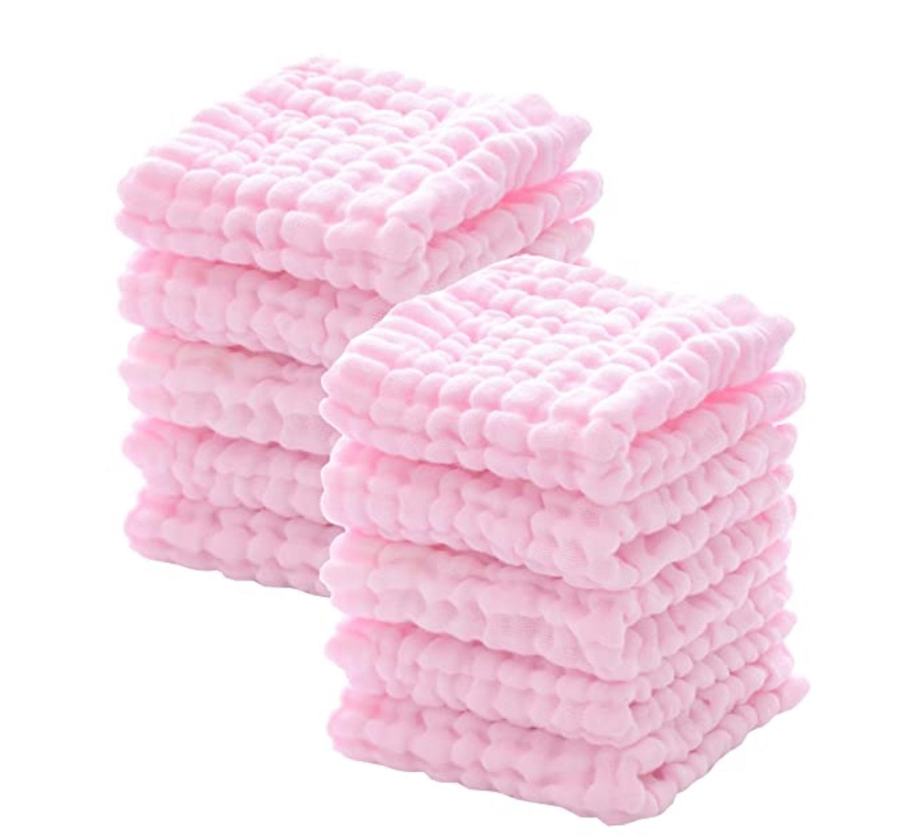 Muslin Burp Cloths - Pink