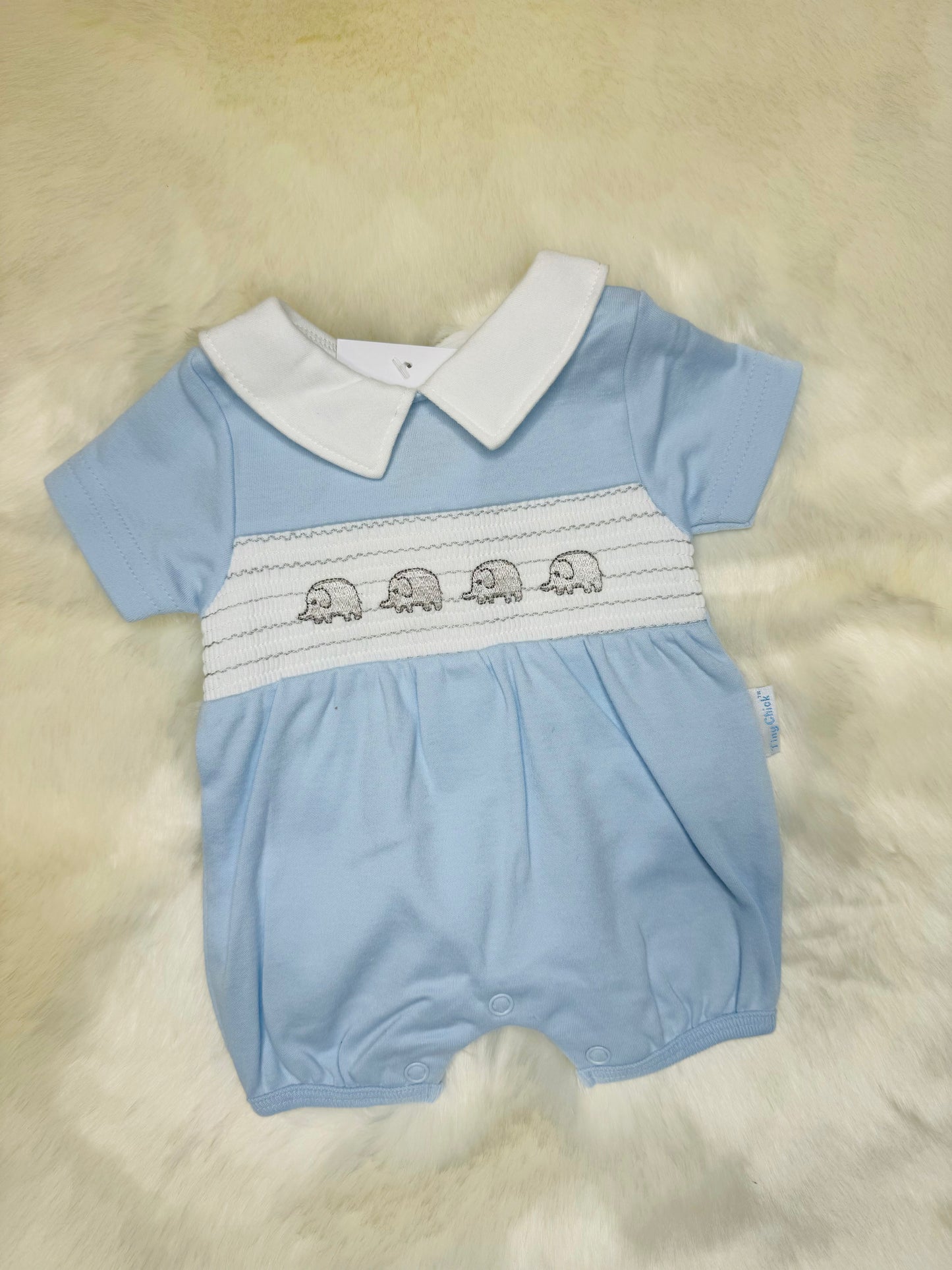 Preemie Baby Boys Elephant Romper