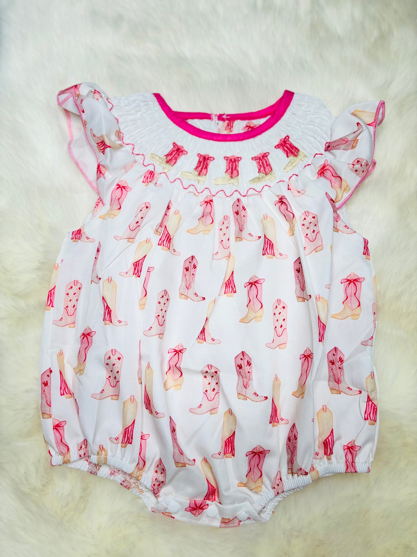 Boots Smocked Romper