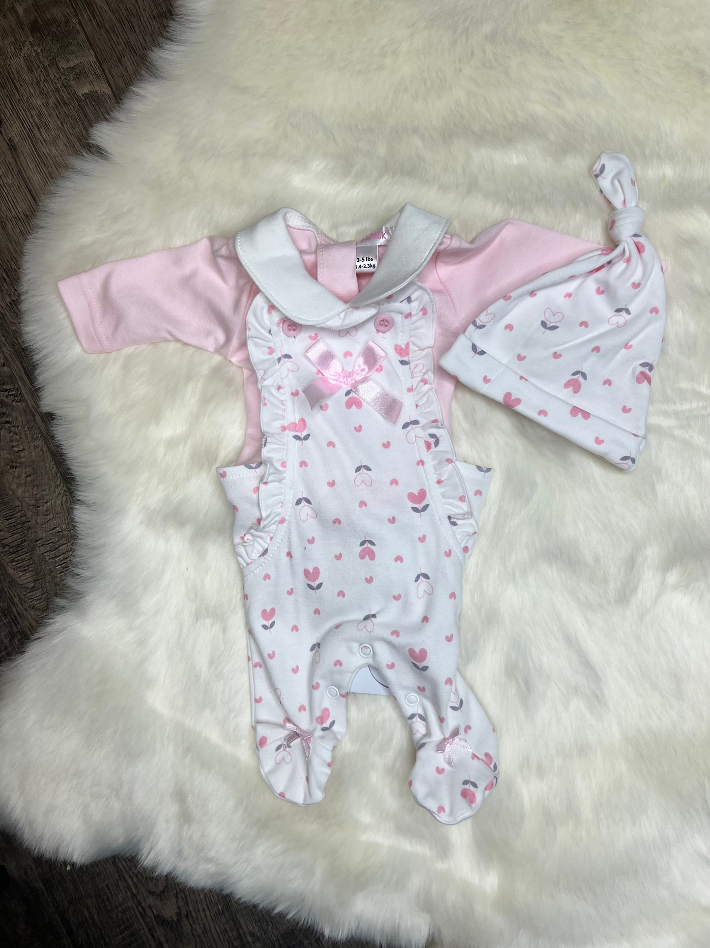 Preemie Baby Girls 3pc. Set
