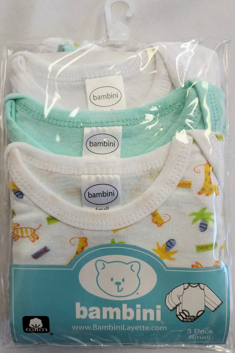 Bambini 3 Pack Boy Onesies