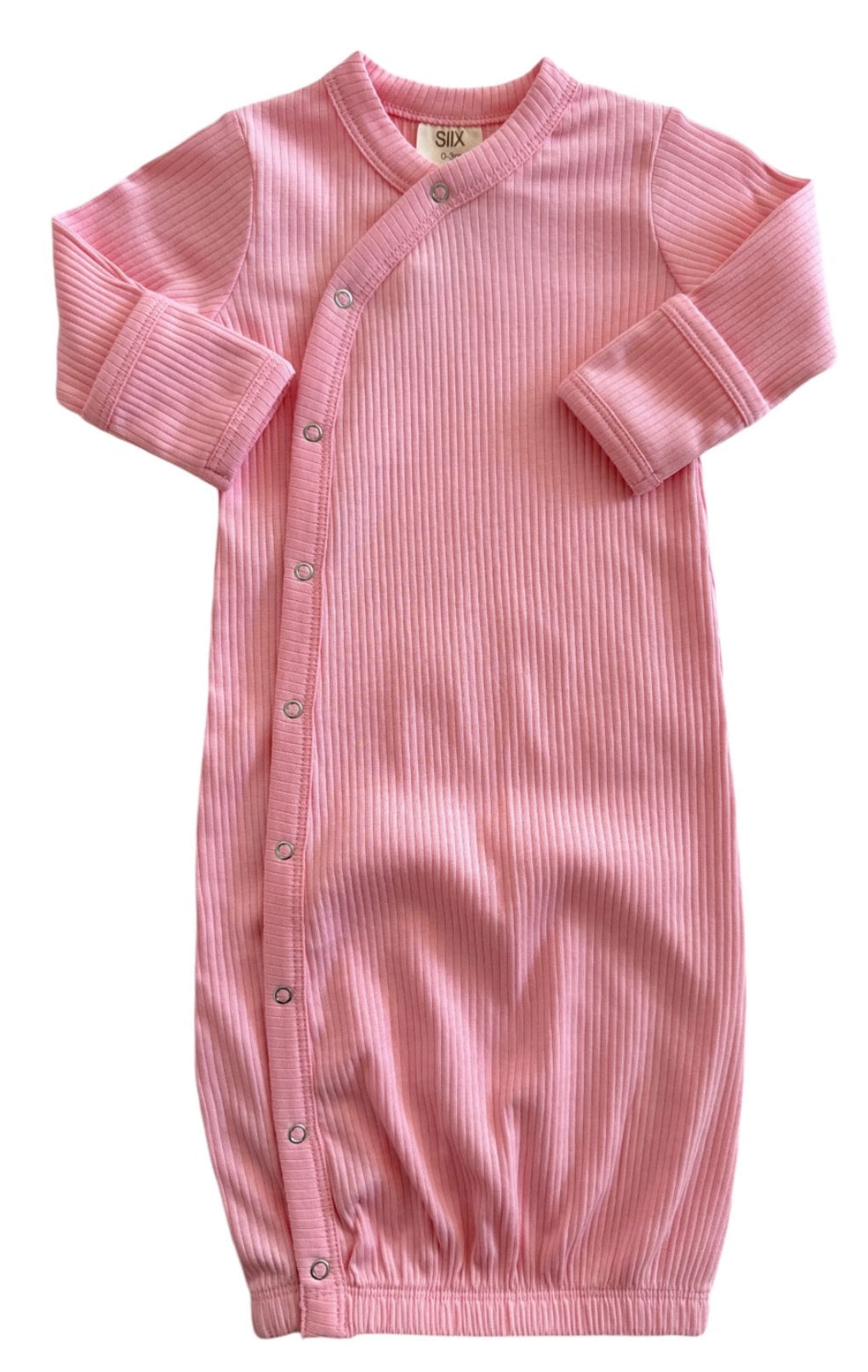 Pink Organic Ribbed Gown