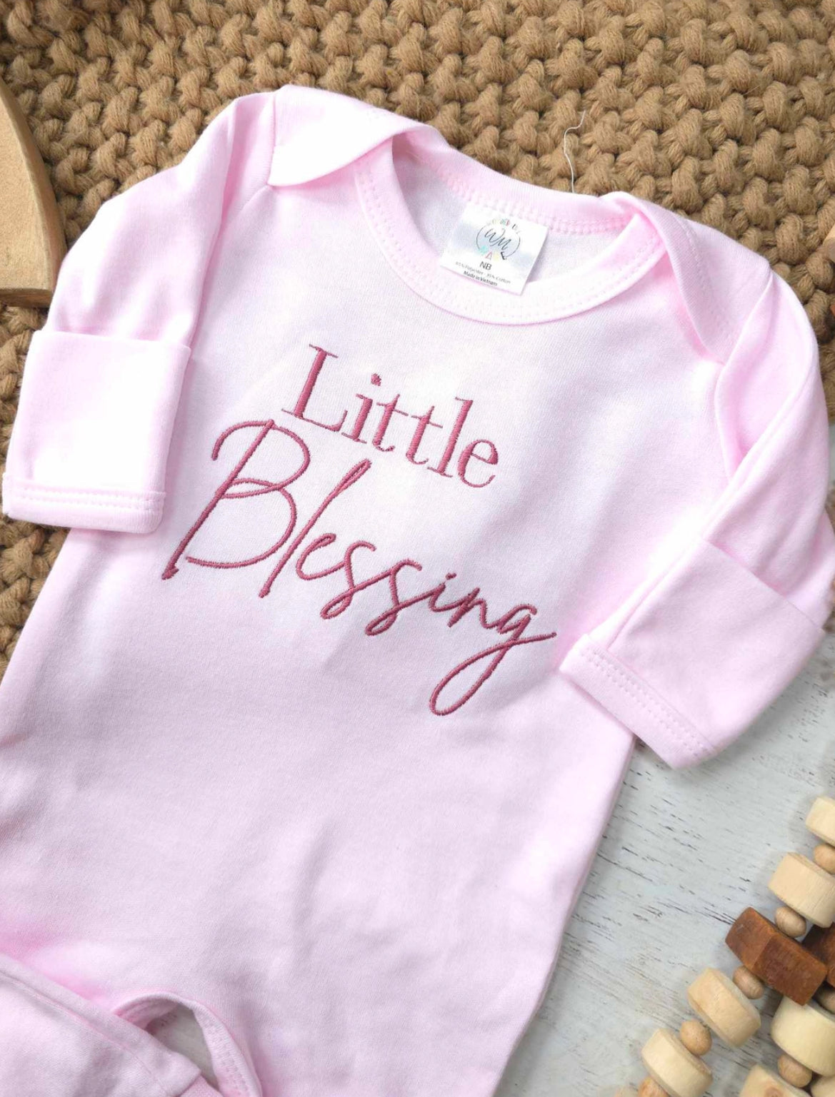 Little Blessing Baby Romper | Pink