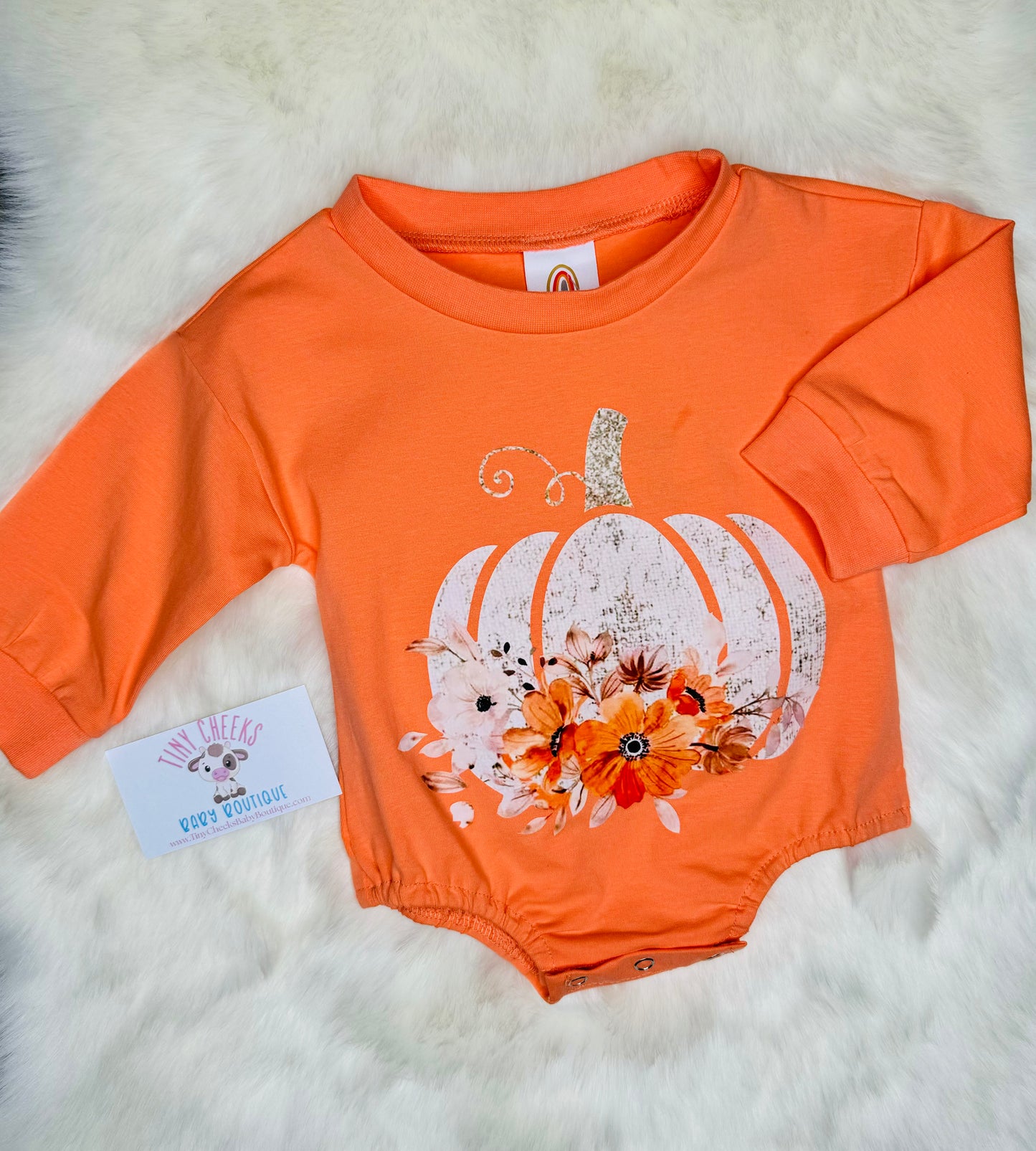 Salmon Pink Pumpkin Baby Bubble