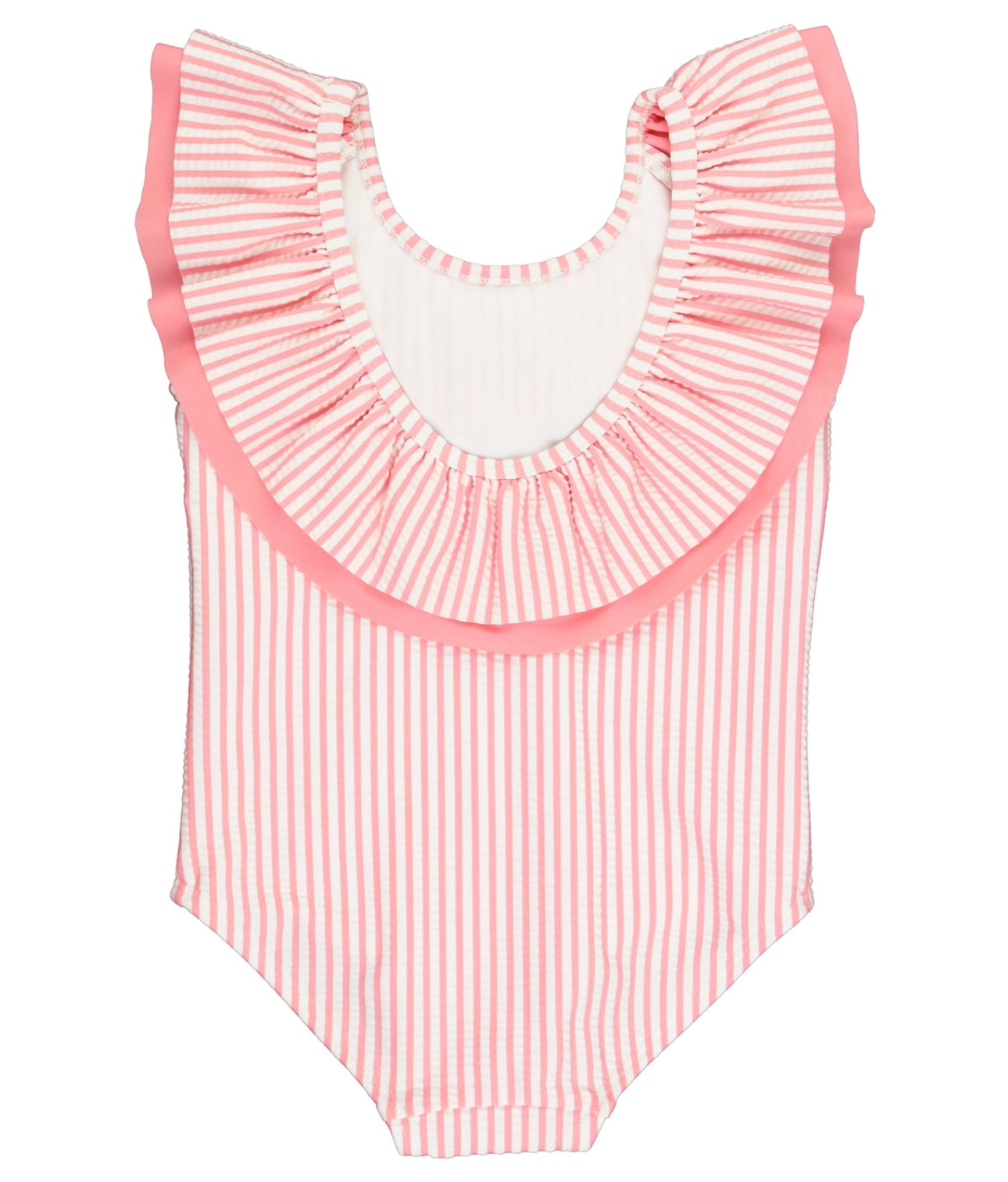 Ruffle Butts | Bubblegum Pink Seersucker Ruffle One Piece