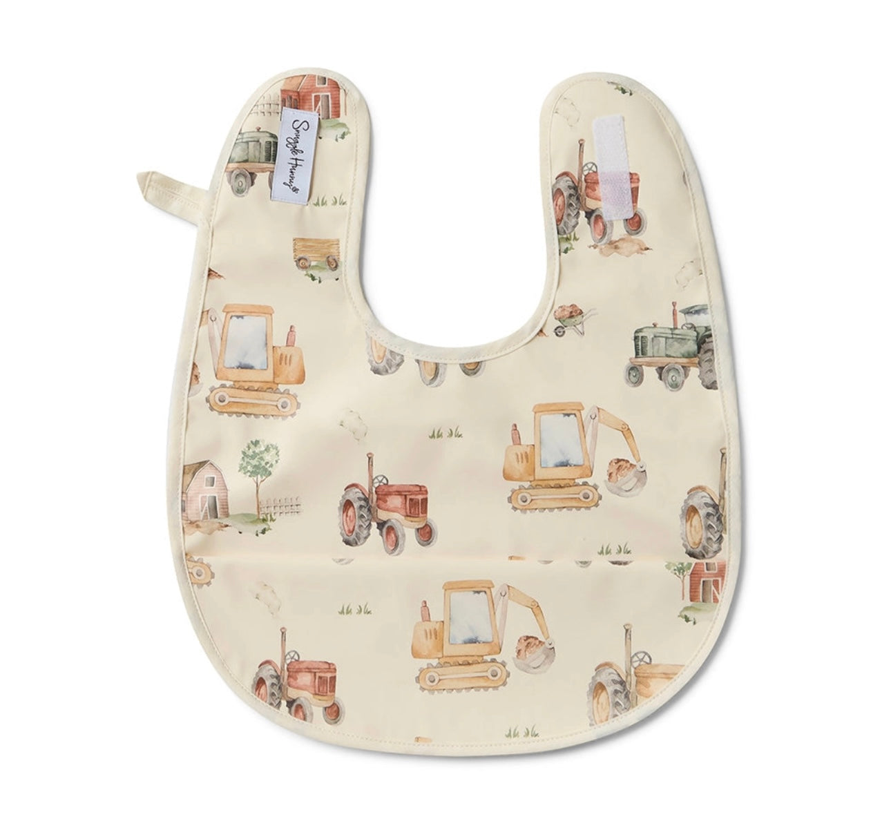Diggers & Tractors Snuggle Bib