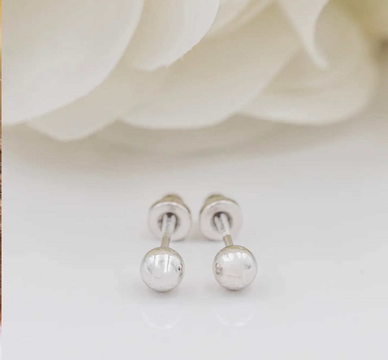 Sterling Silver Screw-Back Ball Stud Earrings