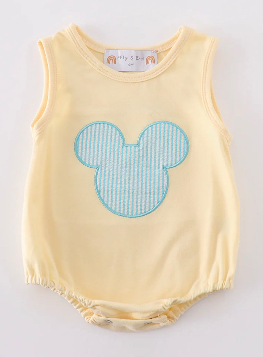 Yellow Character Seersucker Boys Bubble