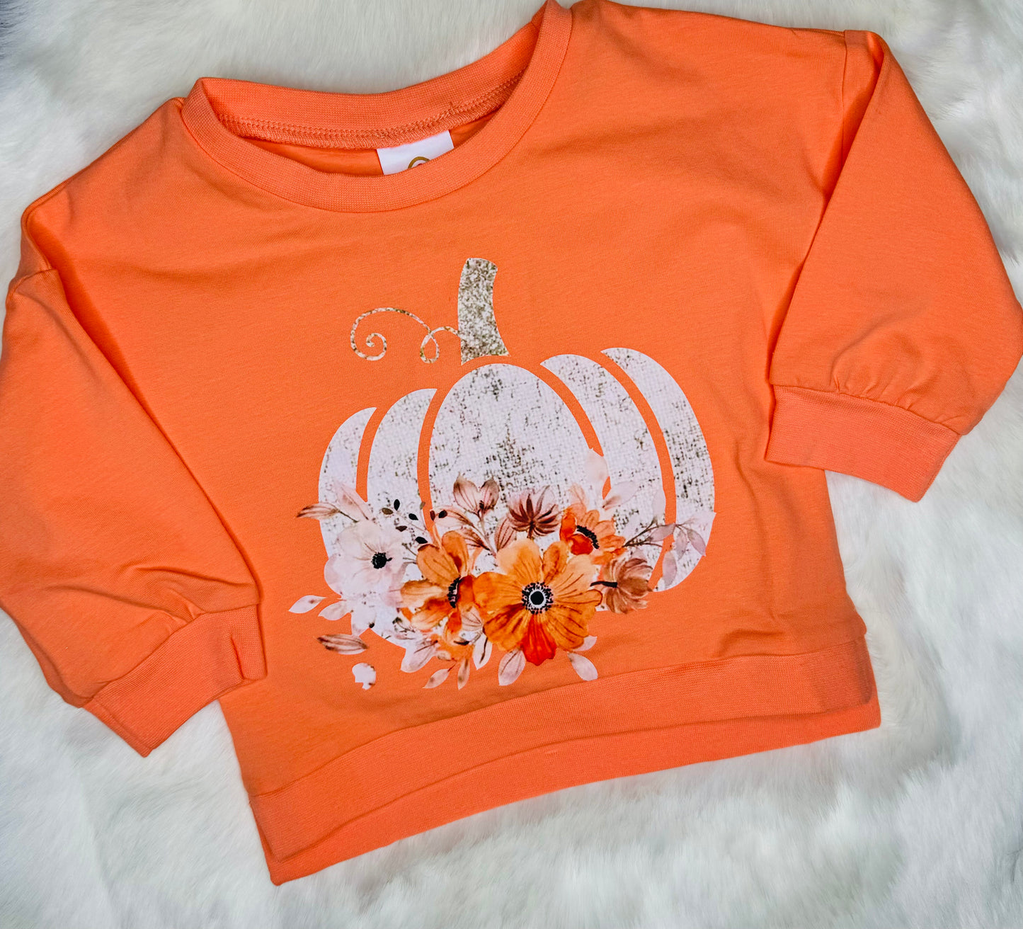 Salmon Pink Pumpkin Sweatshirt