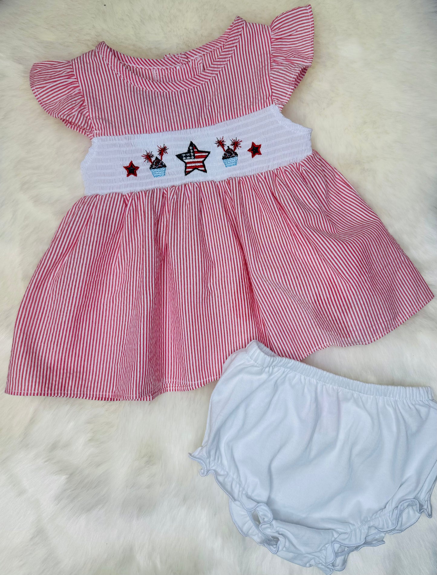 4th of July Smocked Dress