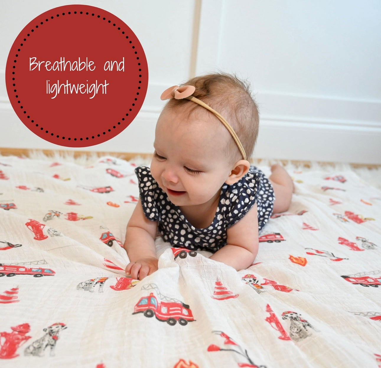 Fireman Baby Swaddle Blanket
