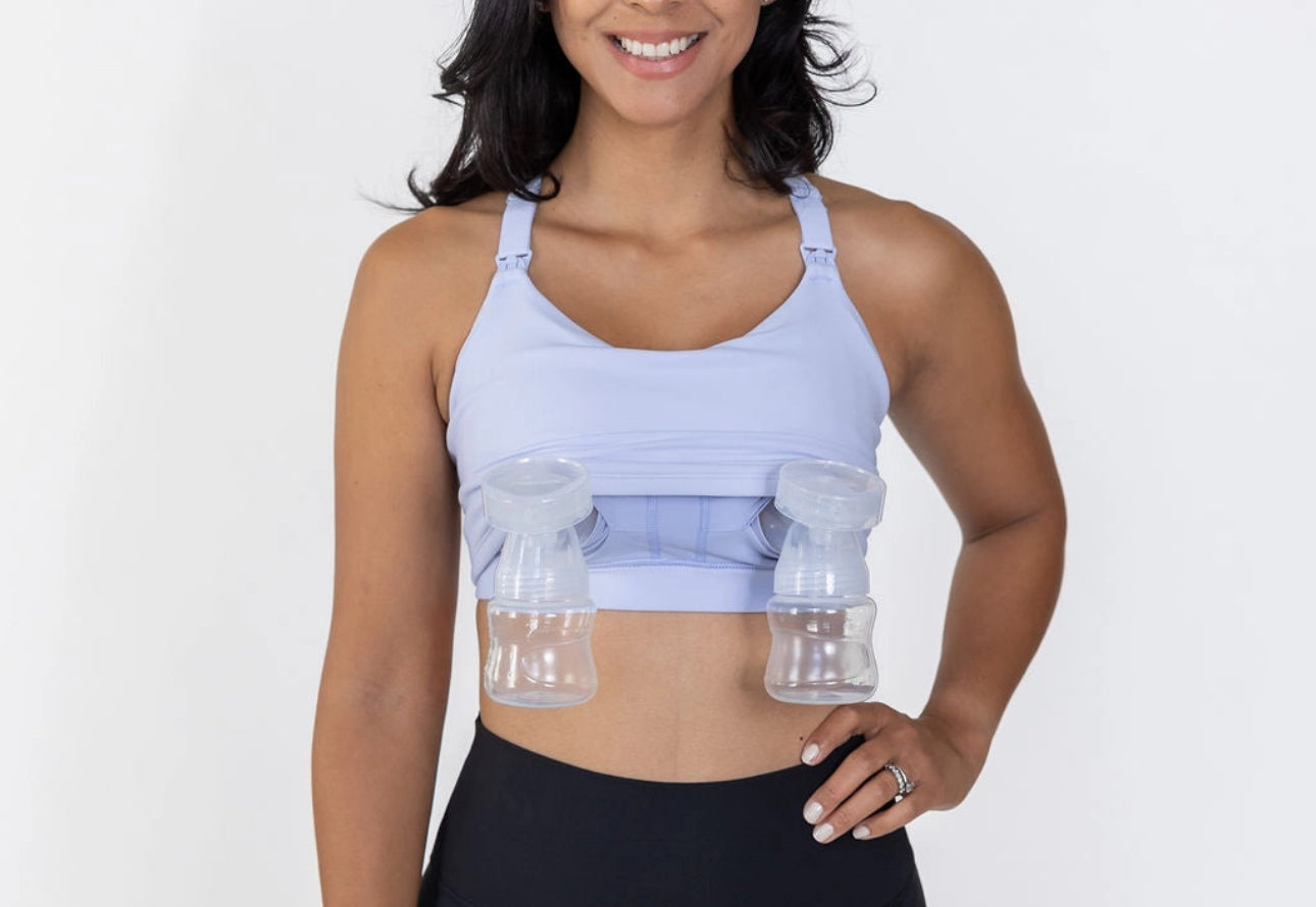 Cadence Nursing & Pumping Bra | Ice Blue