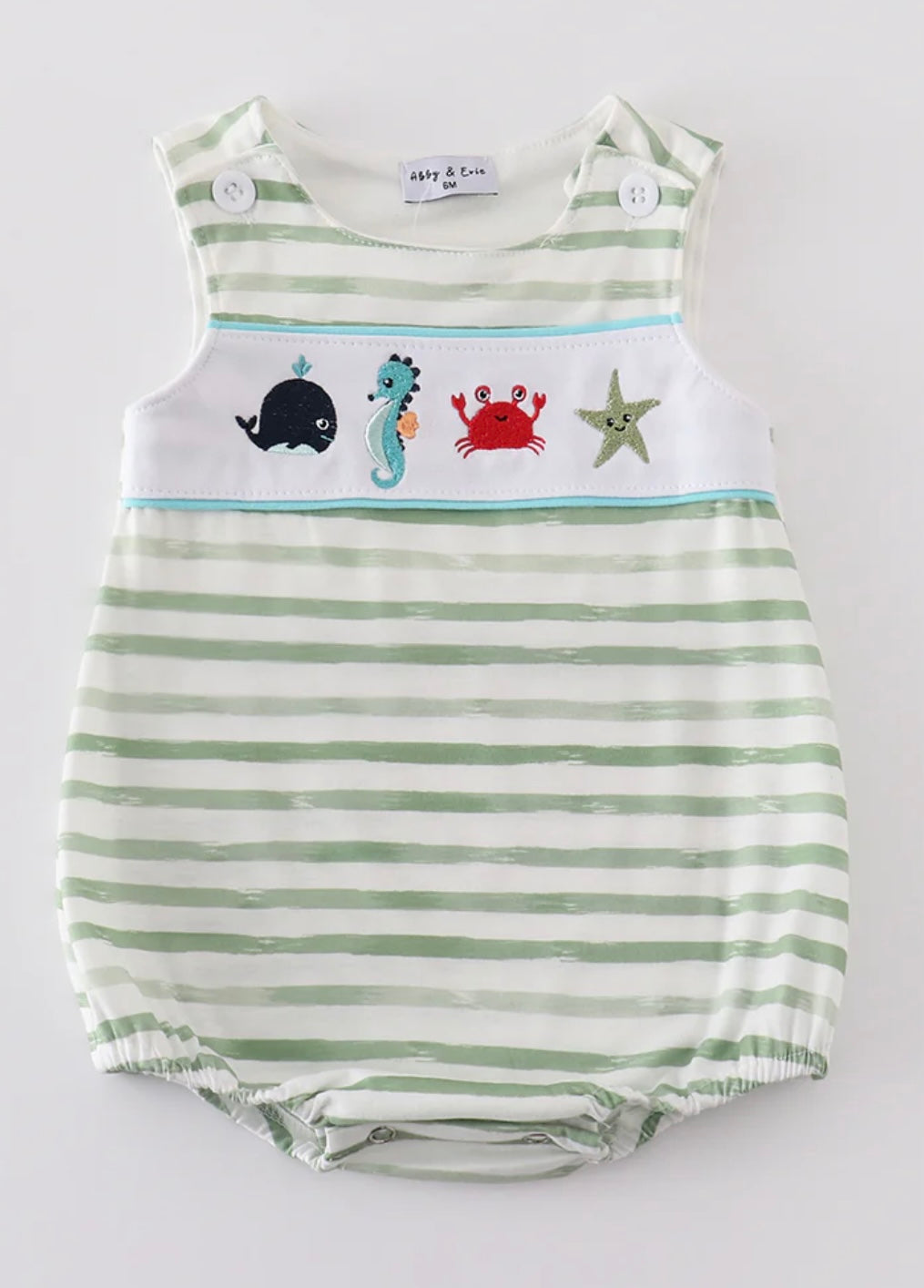 Boy Marine Creature Embroidered Bubble