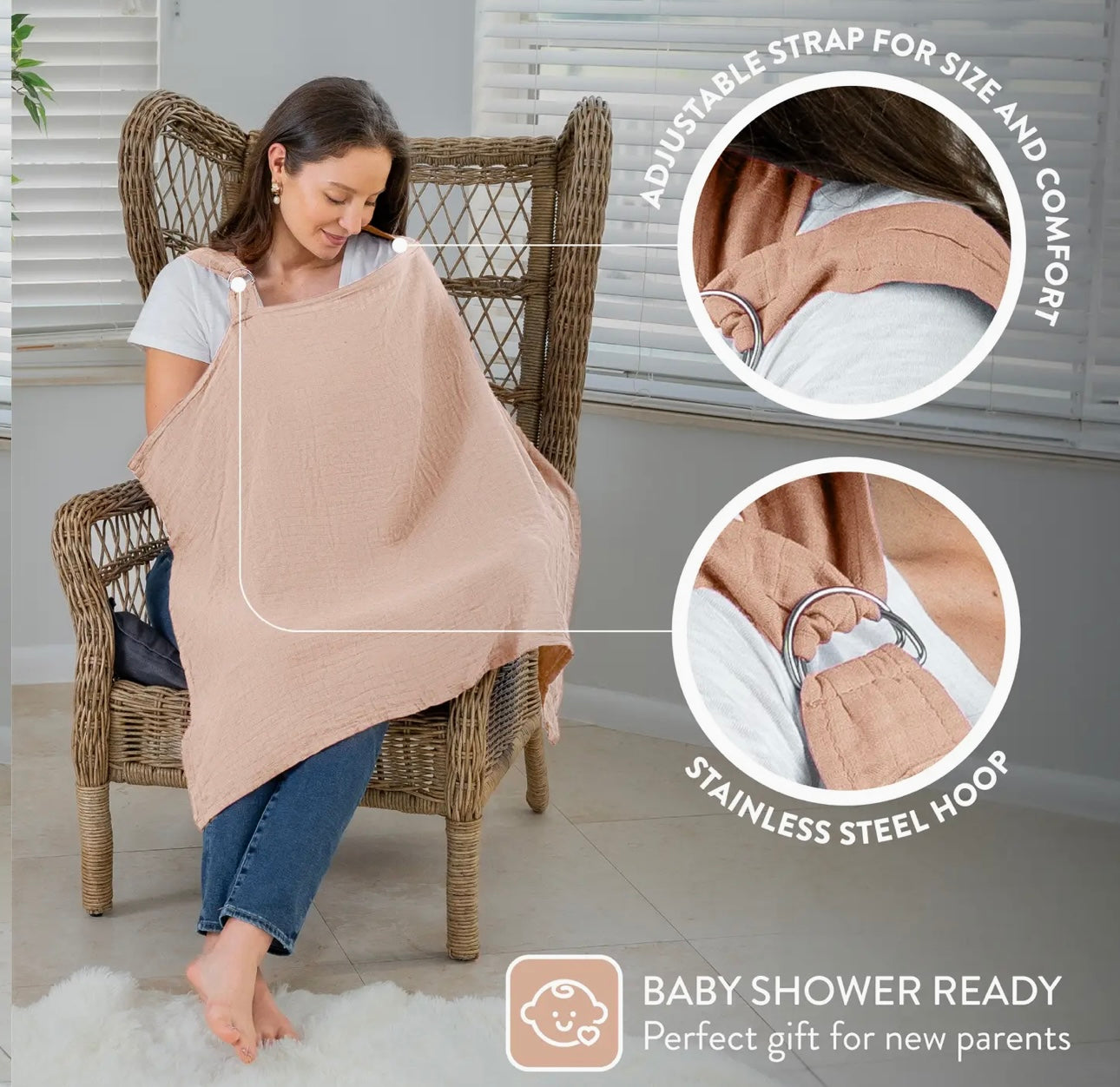 Muslin Nursing Cover | Blue
