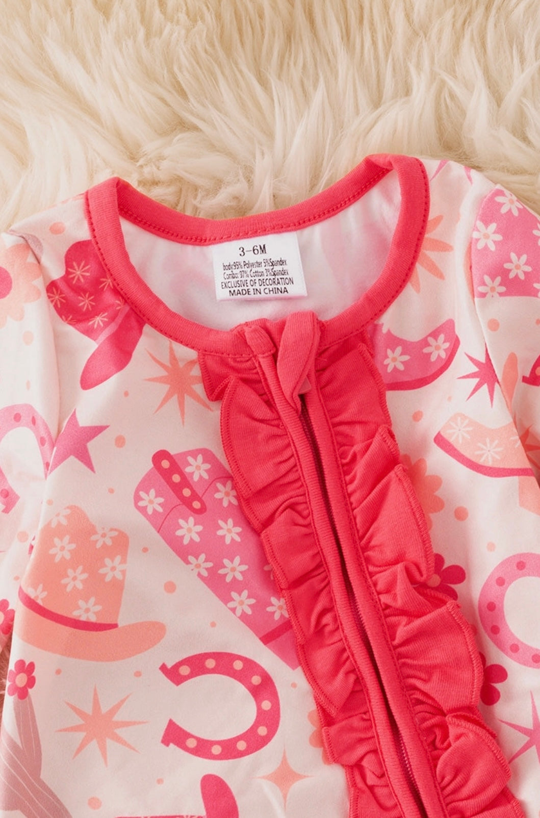 Western Cactus, Hat Printed Bodysuit