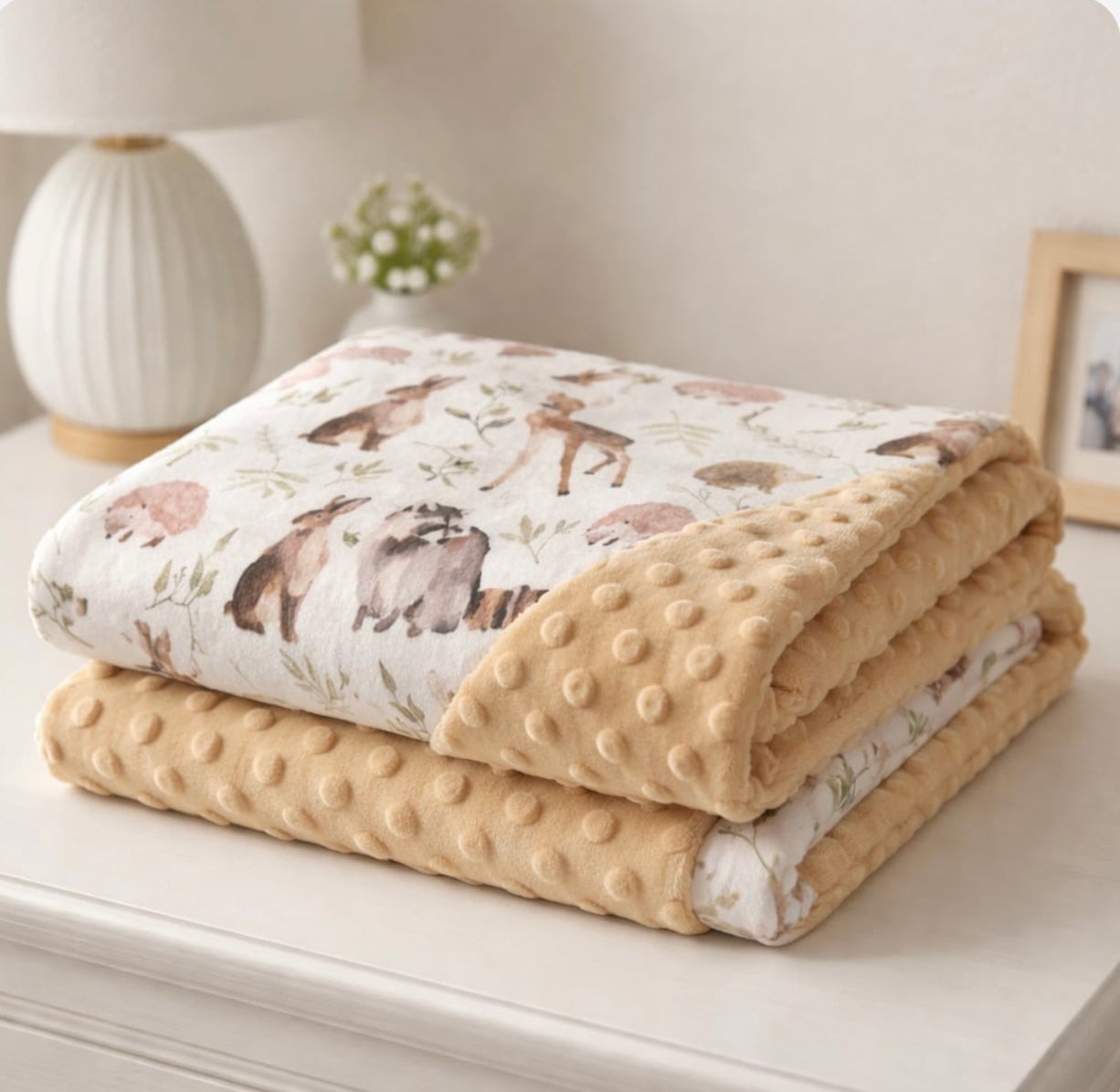 Forest Friends Minky Blanket
