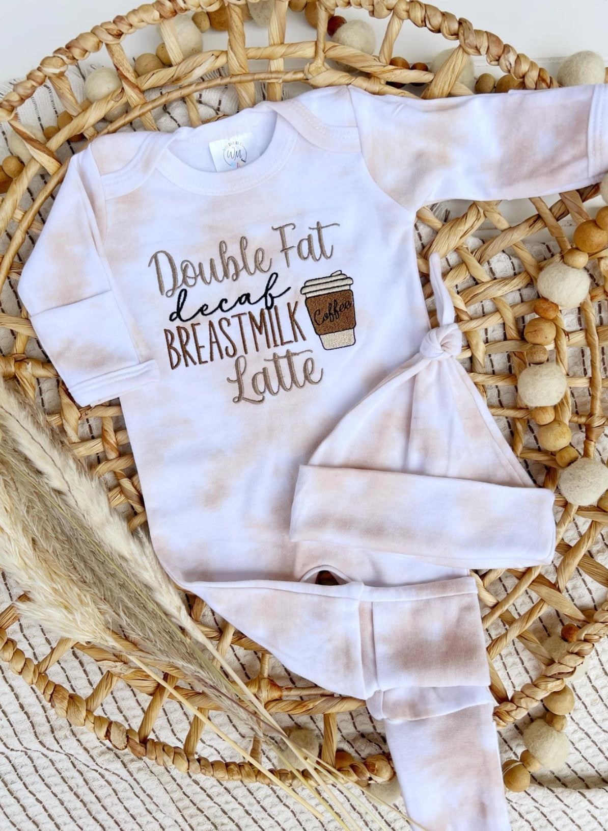 "Breastmilk Latte" Baby Romper