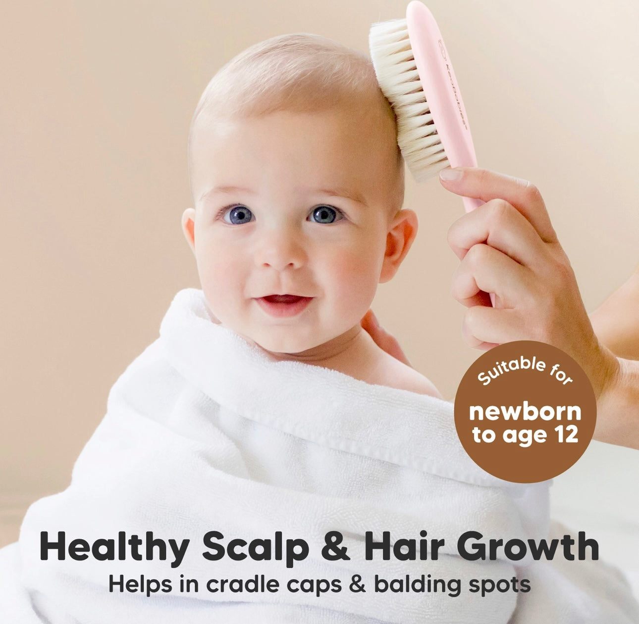 KeaBabies Hair Brush & Comb Set - Pink