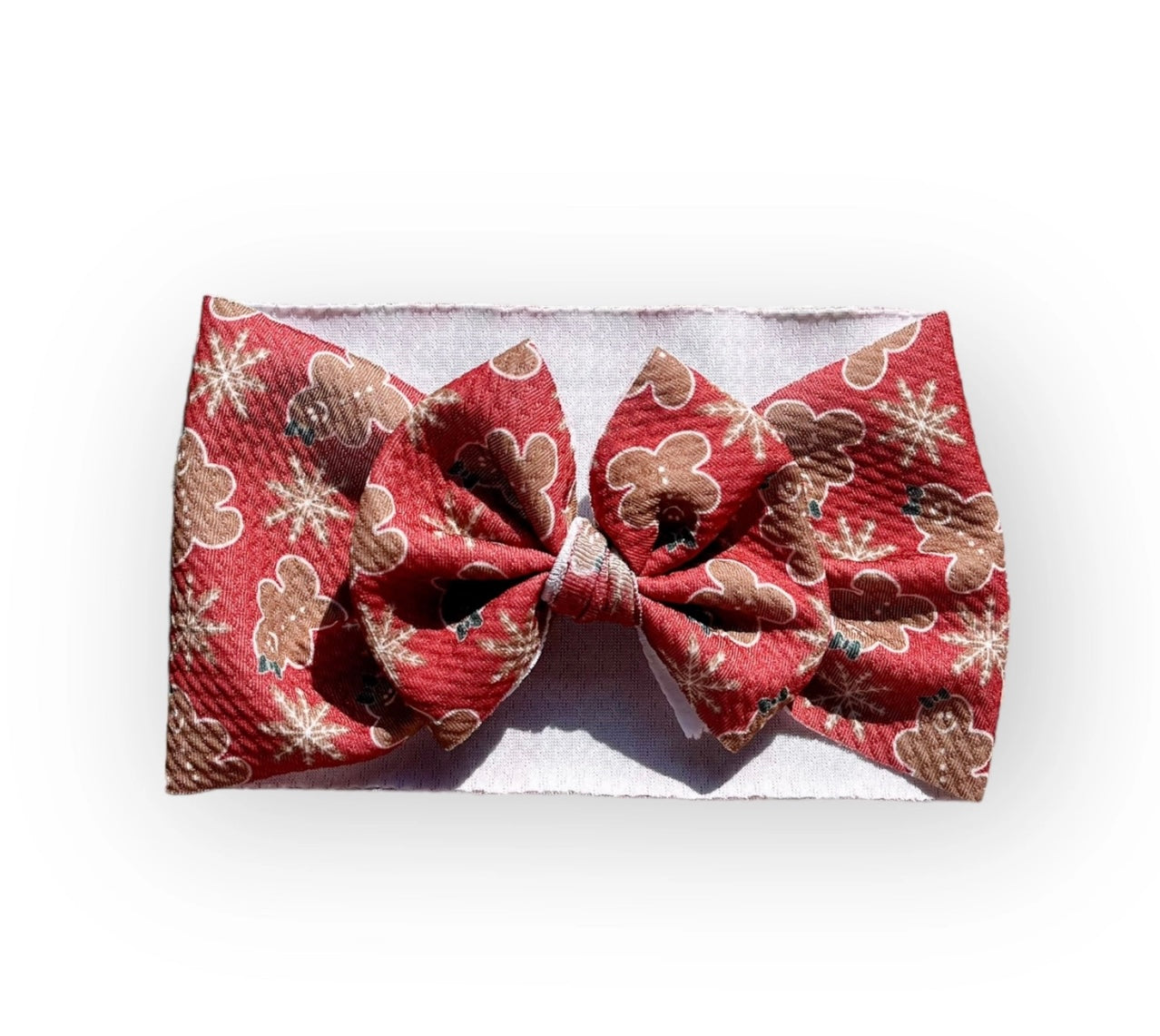 Gingerbread Christmas Headwrap Bow