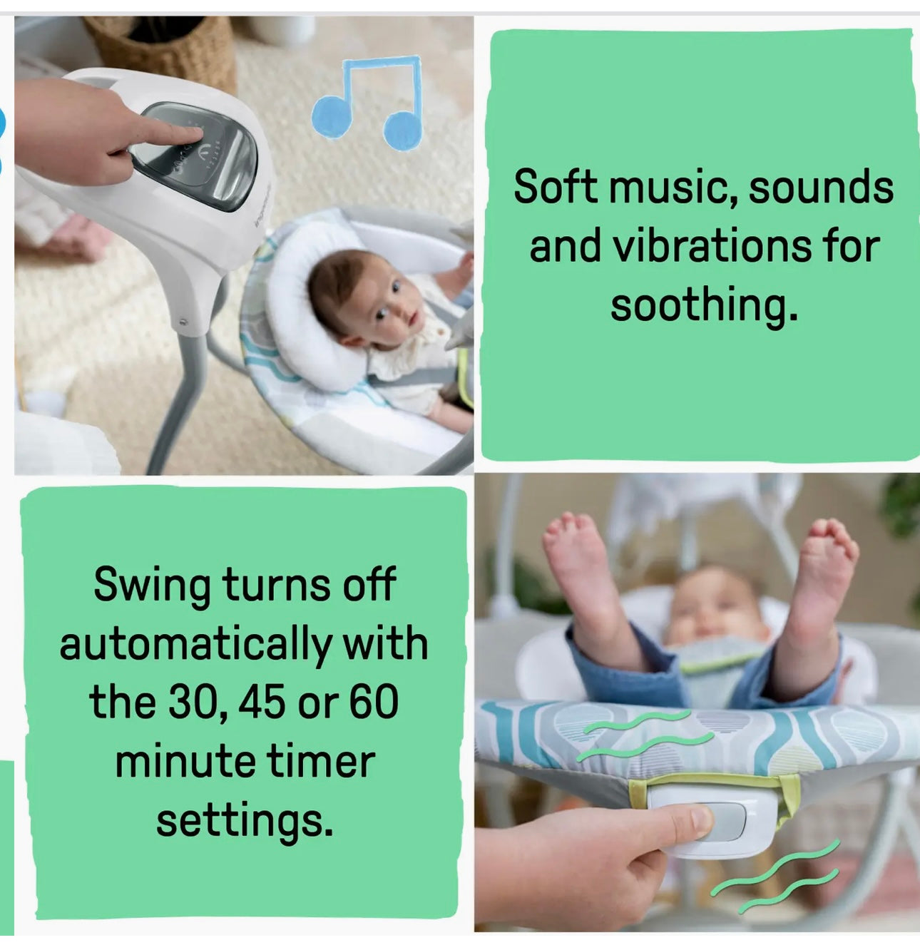 Simple Comfort Compact Sooting Swing - Everston