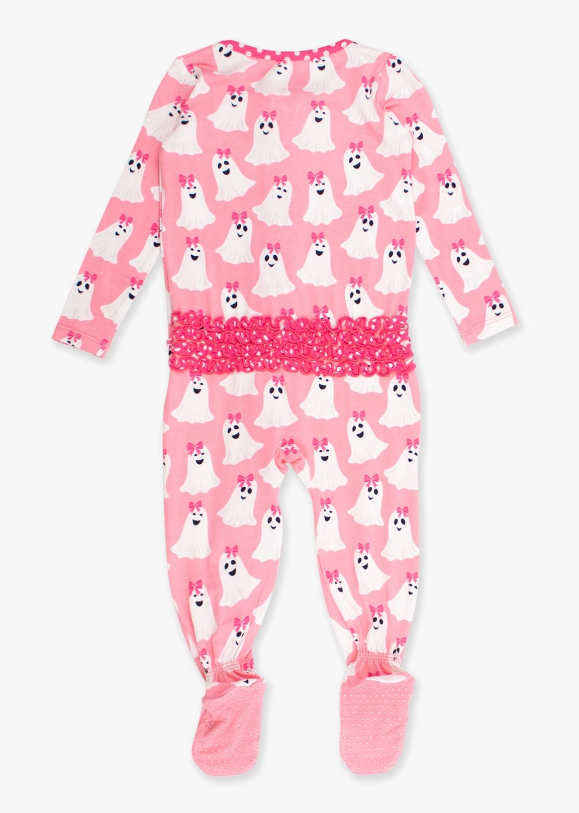 Ghostie Girls Ruffle Footie Pajama - Bamboo