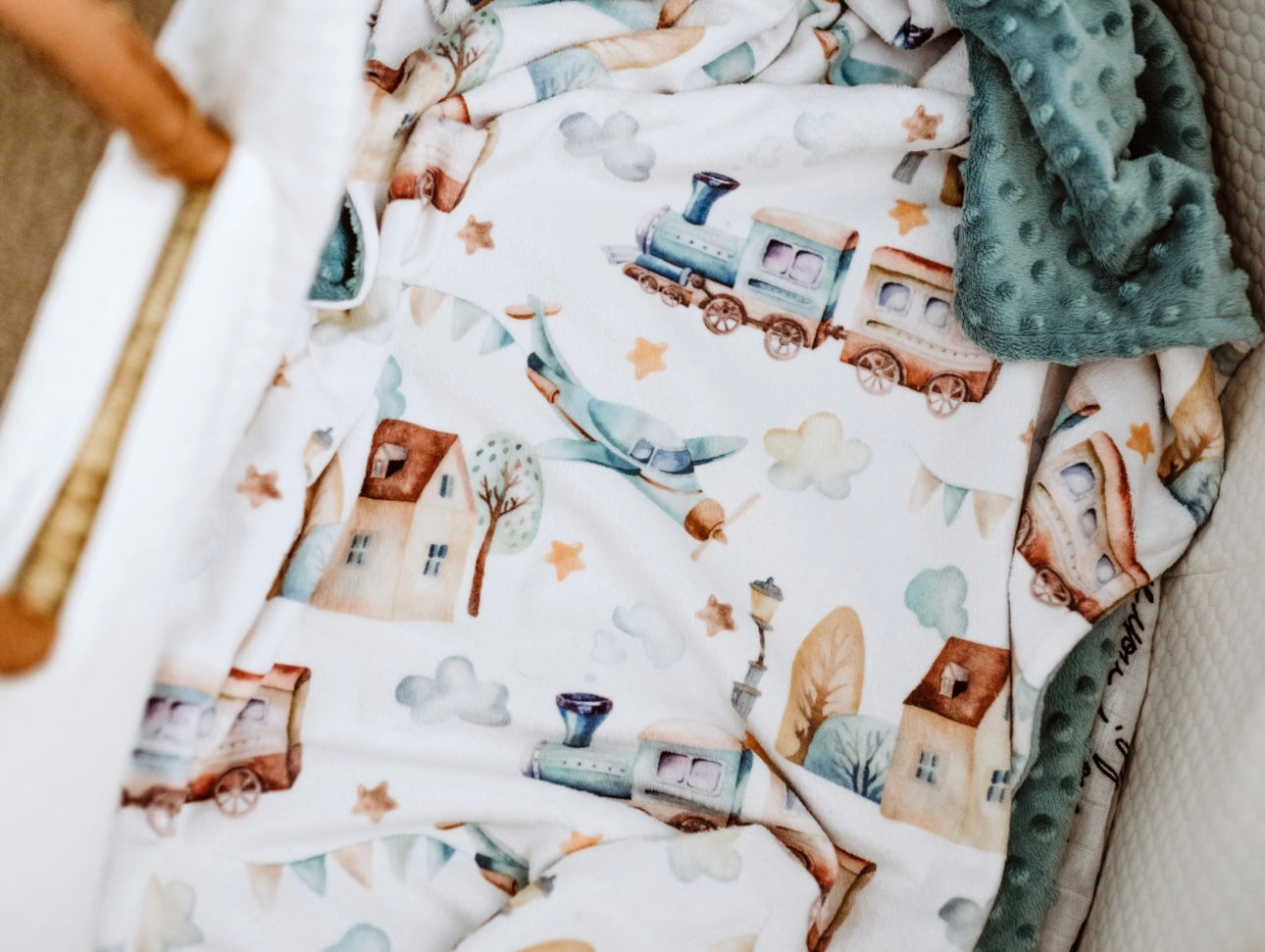 Planes, Trains, Automobiles Minky Blanket