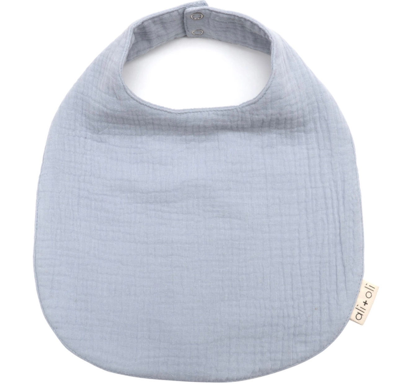 Muslin Cotton Snap Baby Bib | Blue