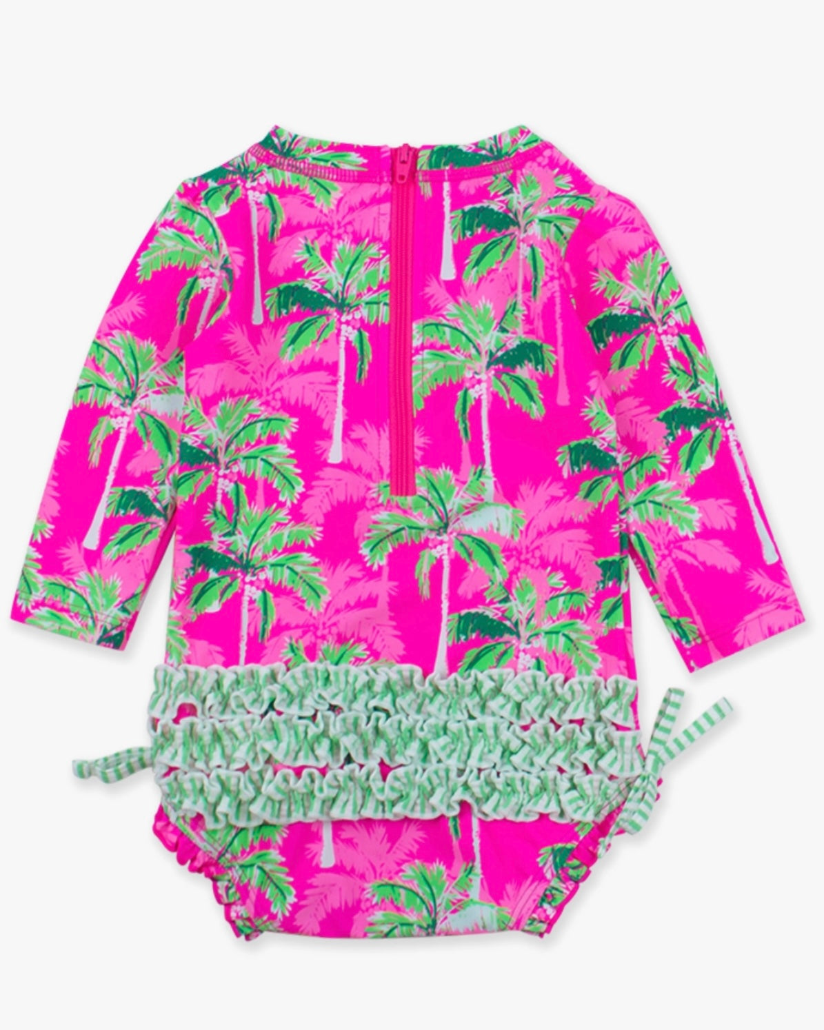 Baby Girls Neon Palm Paradise Rash Guard Swimsuit
