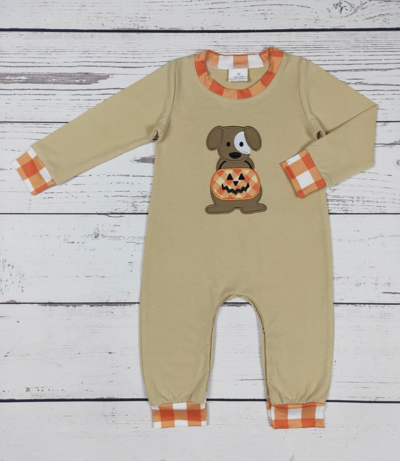Halloween Dog Applique Romper