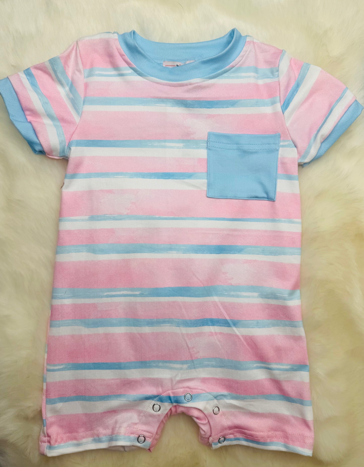Blue & Pink Boys Romper