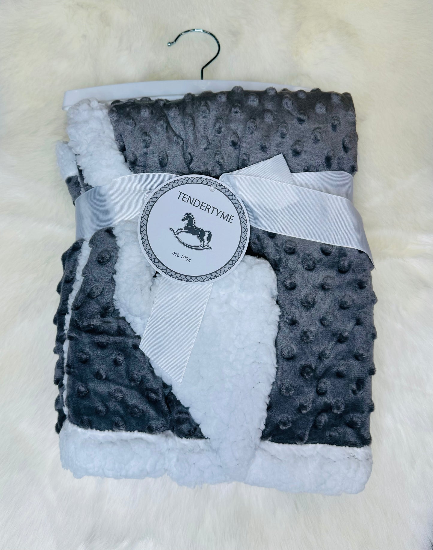 Popcorn Sherpa Blanket - Charcoal