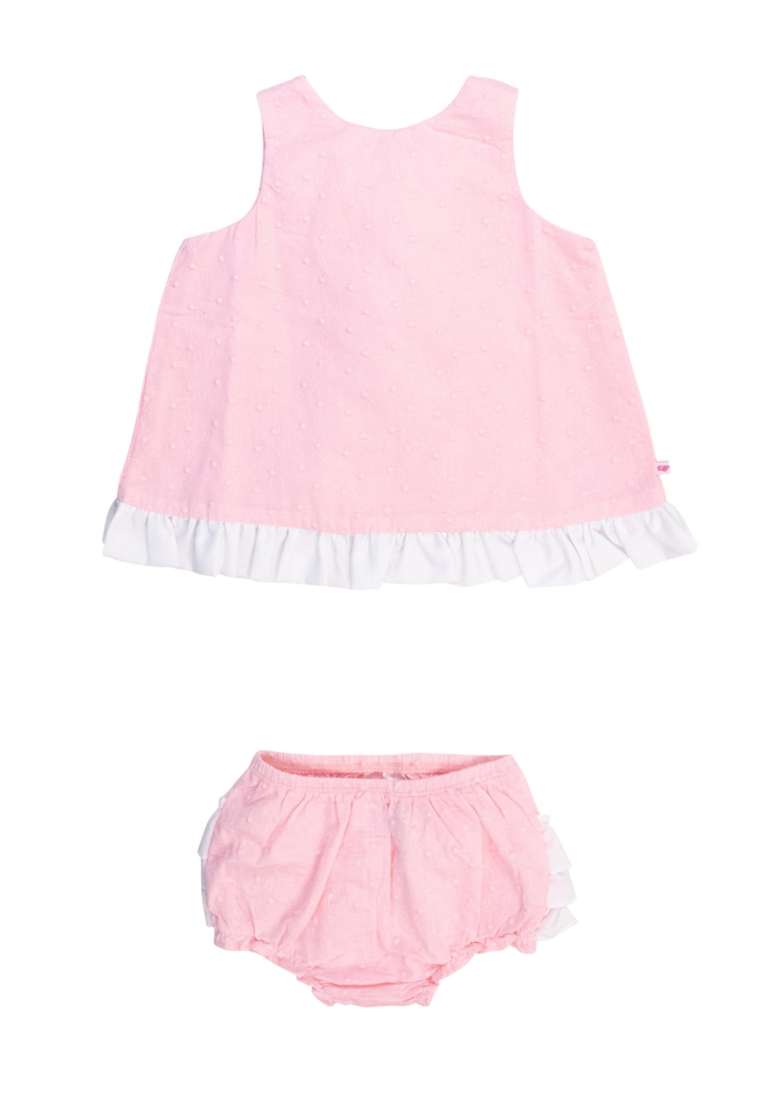 Pink & White Top & Bloomer Set