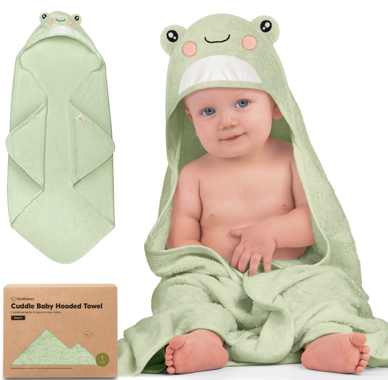 Cuddle Baby Hooded Towel - Frog