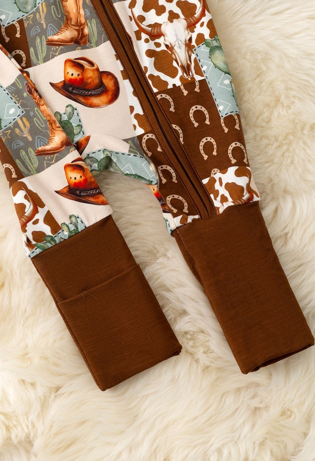 Western Print Bamboo Onesie