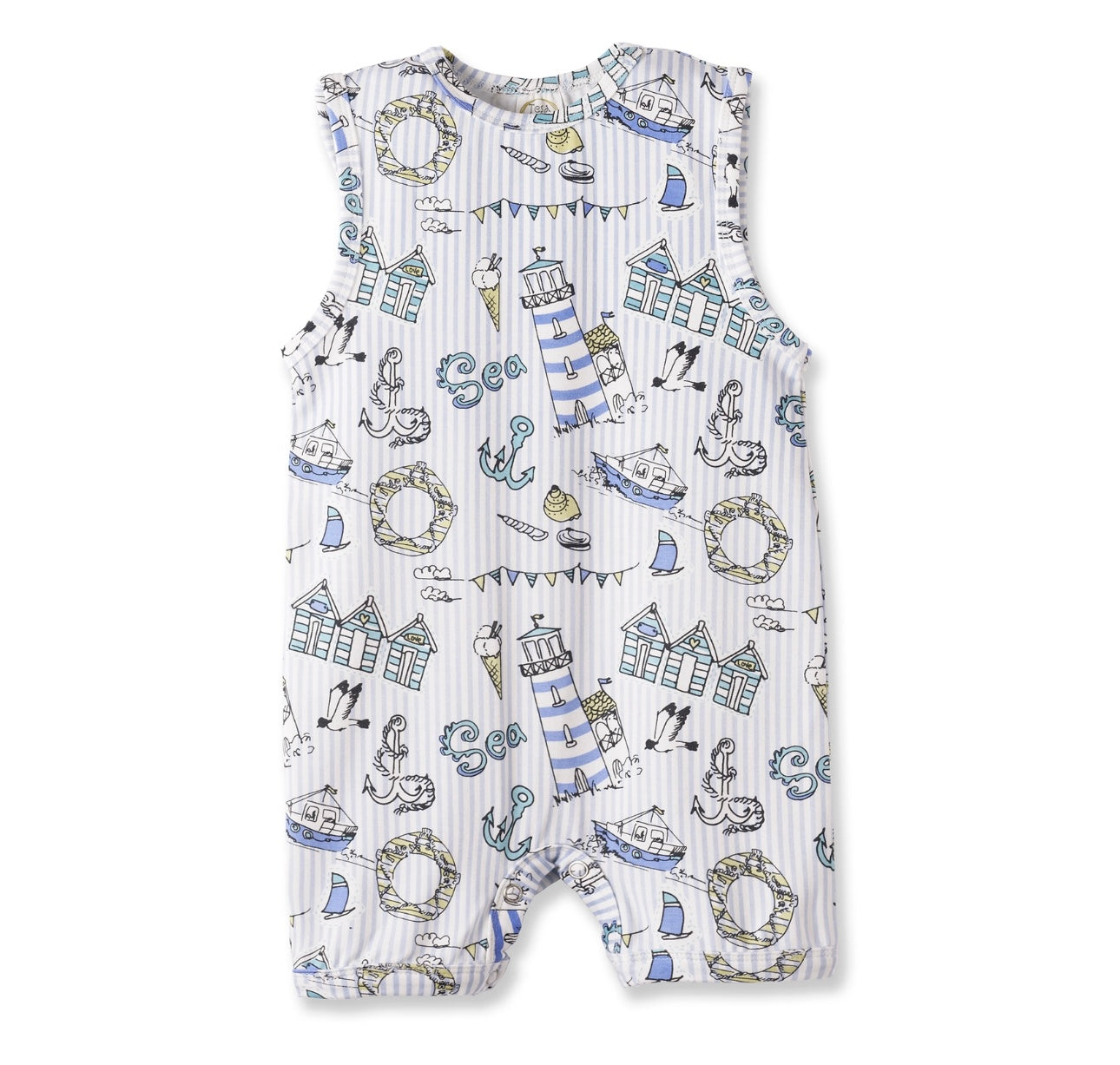 Seashore Shortall Romper - Bamboo