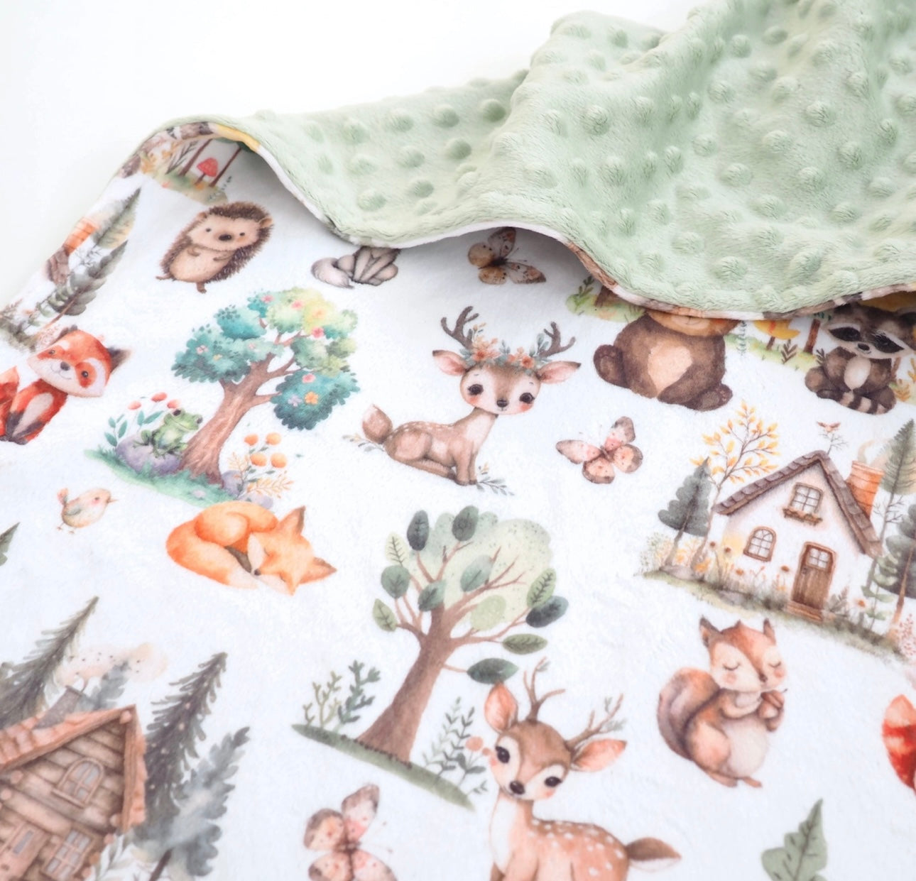 Woodsy Woodland Baby & Toddler Minky Blanket
