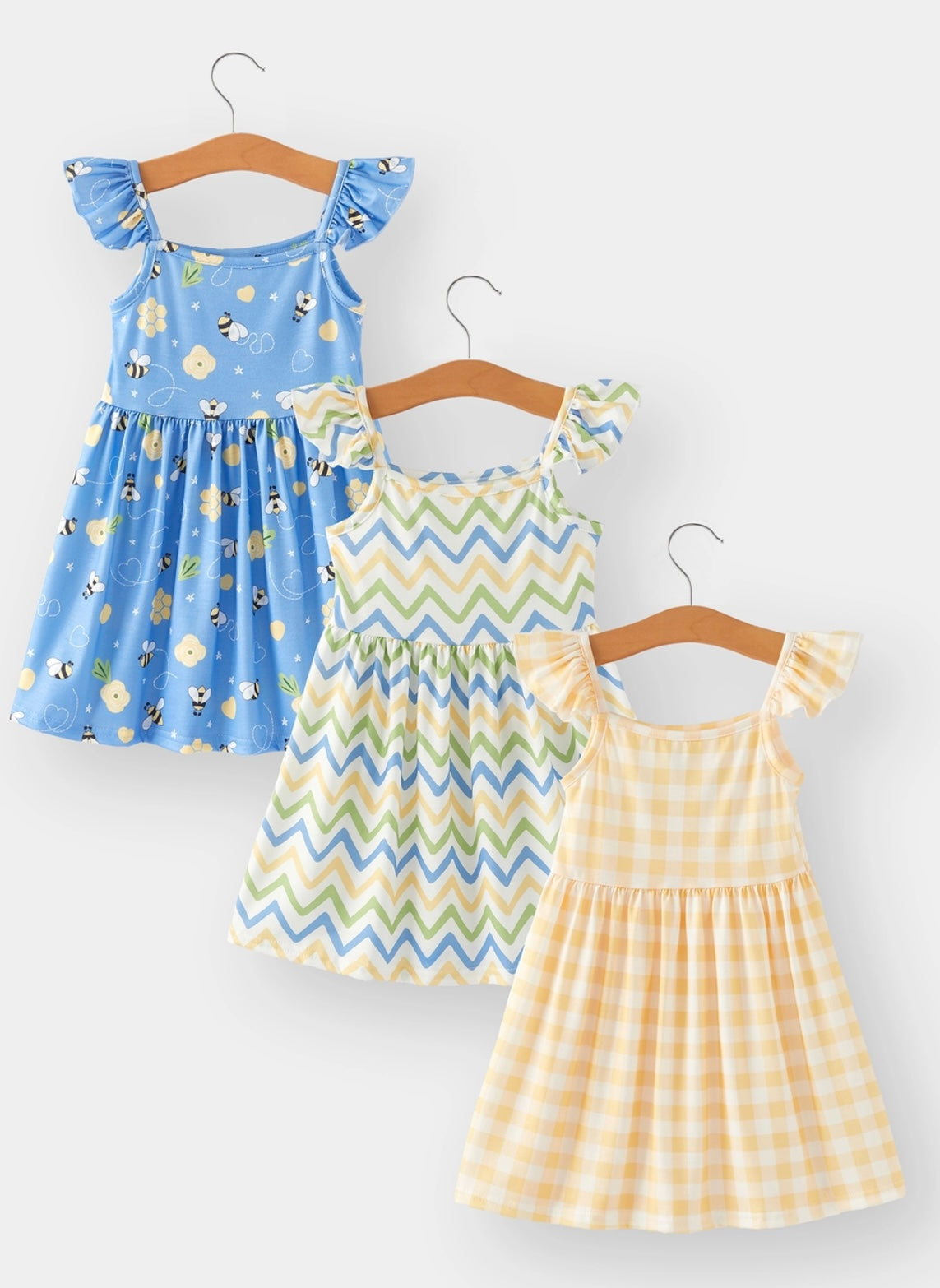 Blue Dress with Bumble Bees