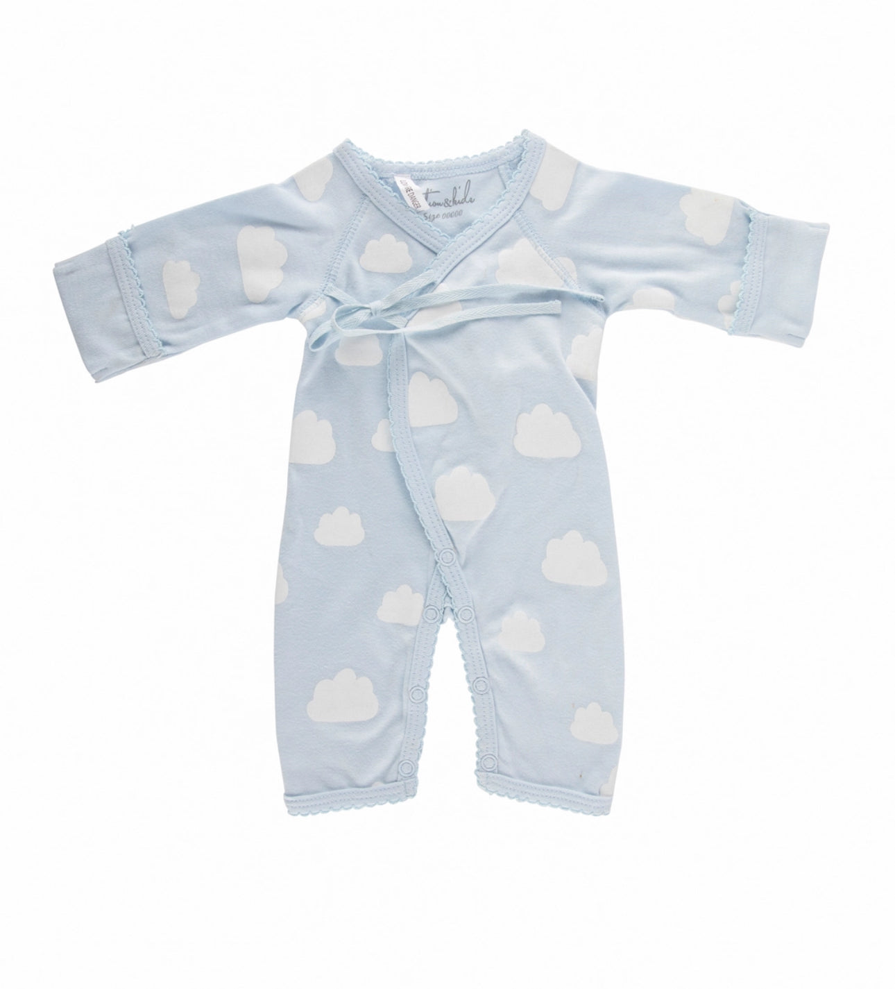 Blue Clouds Crossover Preemie Outfit
